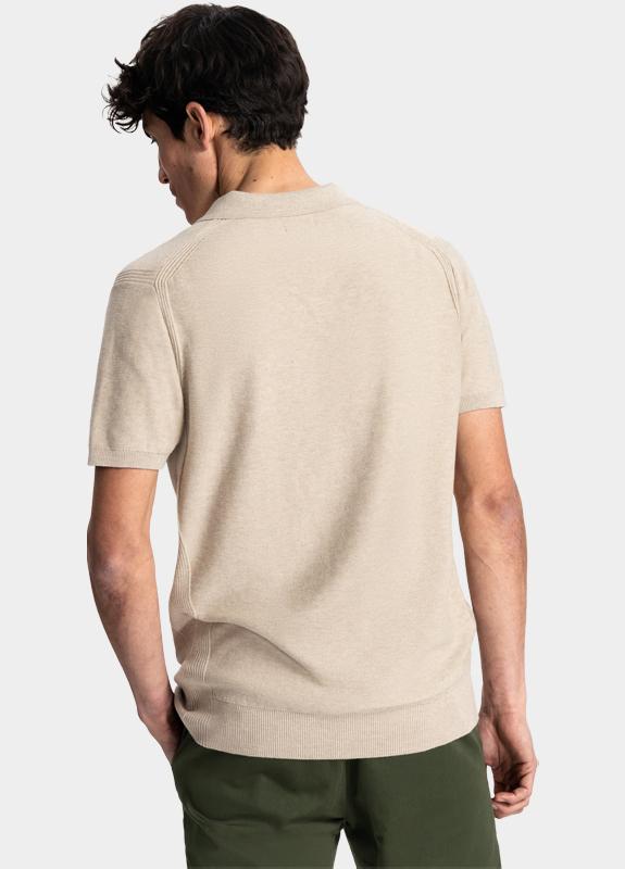 Dstrezzed Polo heren Beige Polo s/s Melange Slub 420026-NOS/262