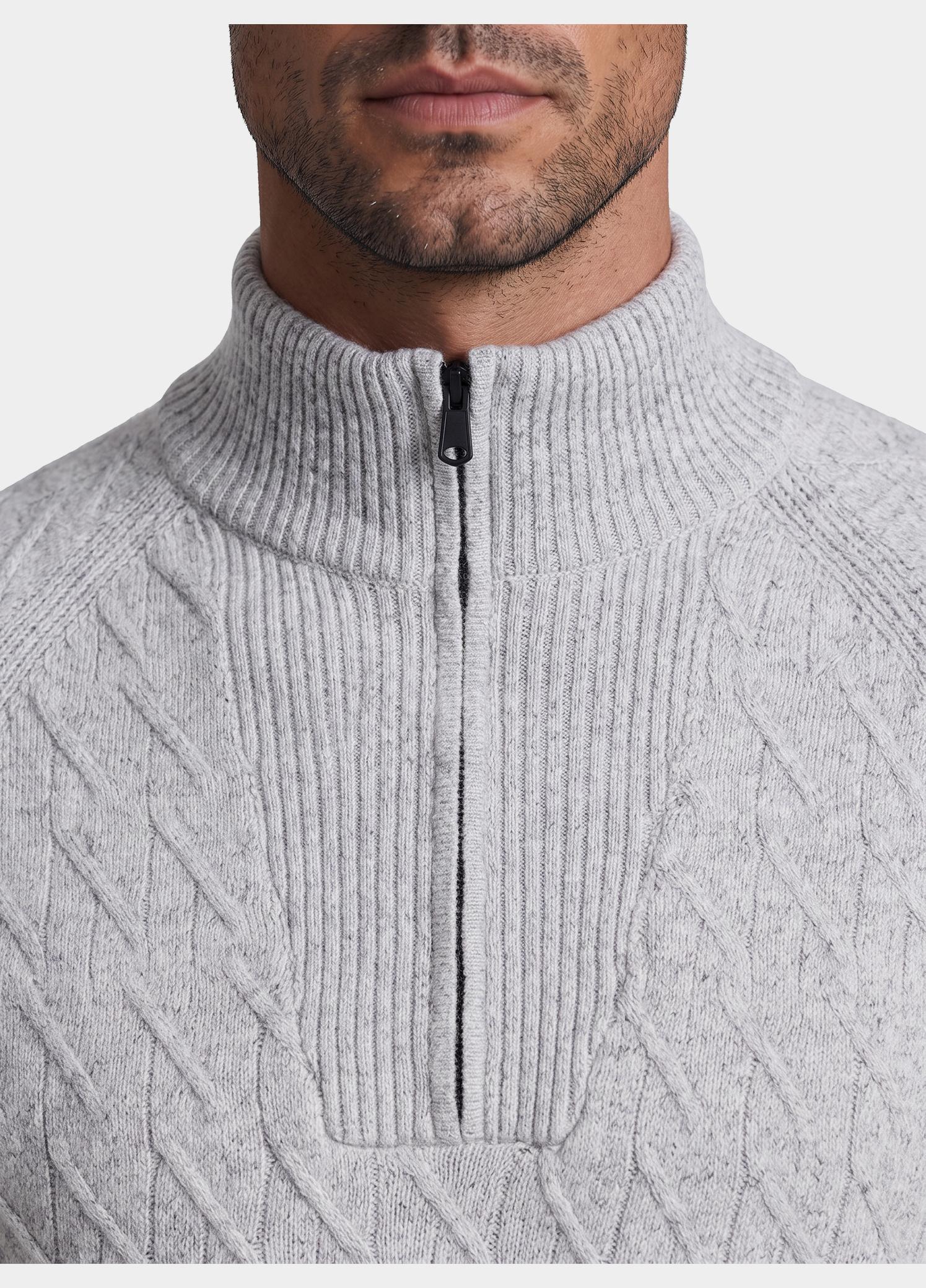 Cast Iron Half Zip Grijs Half zip collar regular fit c CKW2610348/9024