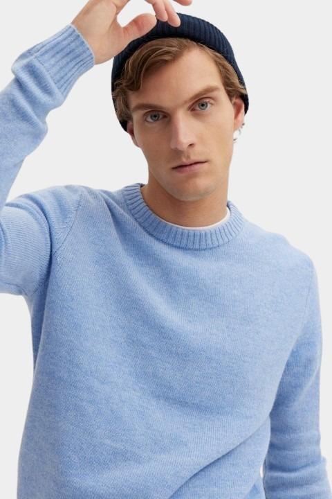 Basefield Pullover Blauw Rundhals Pullover 219018511/653