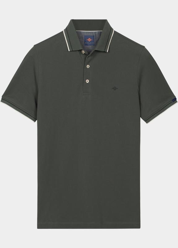 Baileys Polo heren Groen Poloshirt 2-tone Solid 615215/73