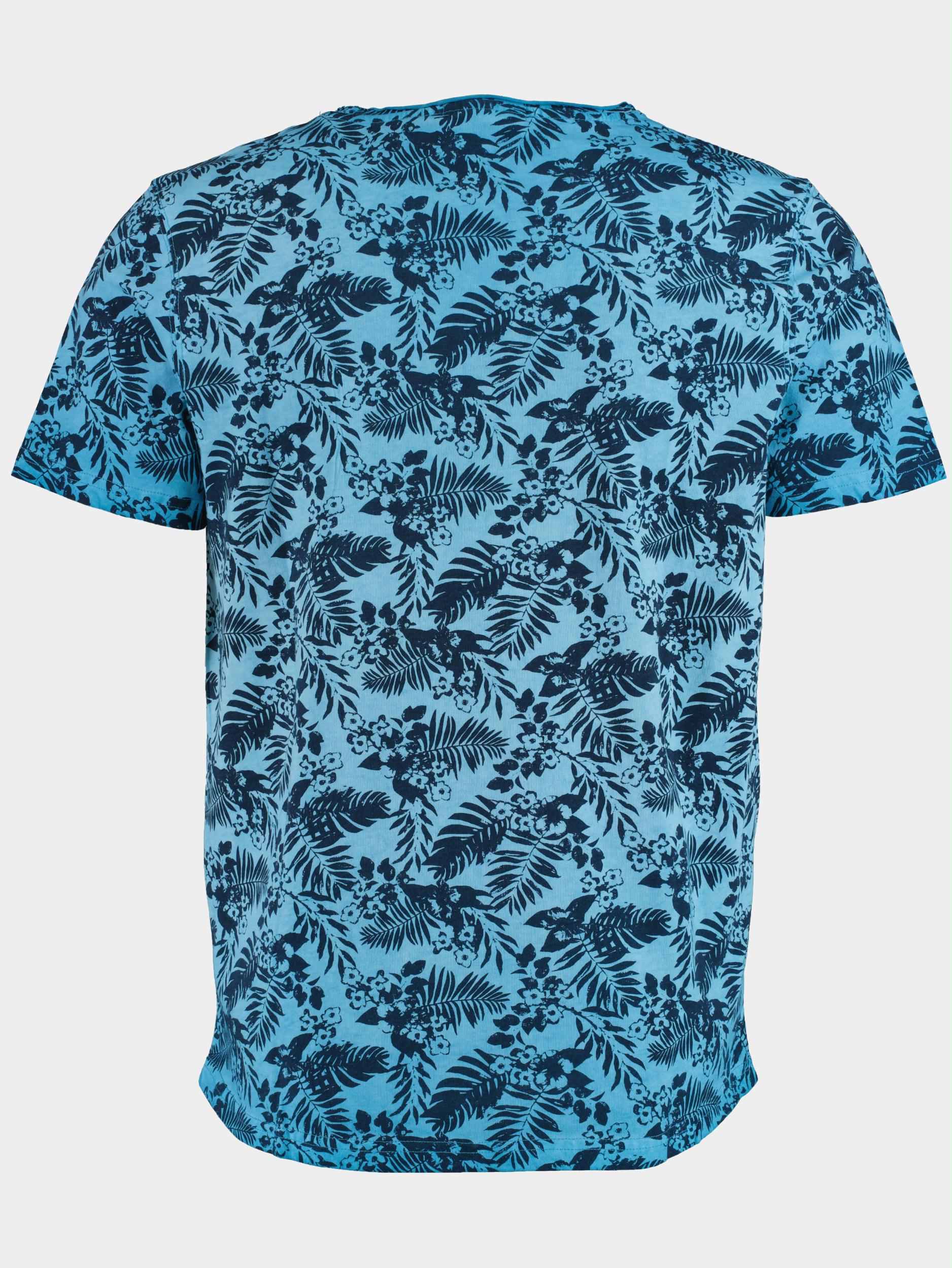 Basefield T-shirt korte mouw Blauw Rundhals T-Shirt 1/2 Arm 219016991/607