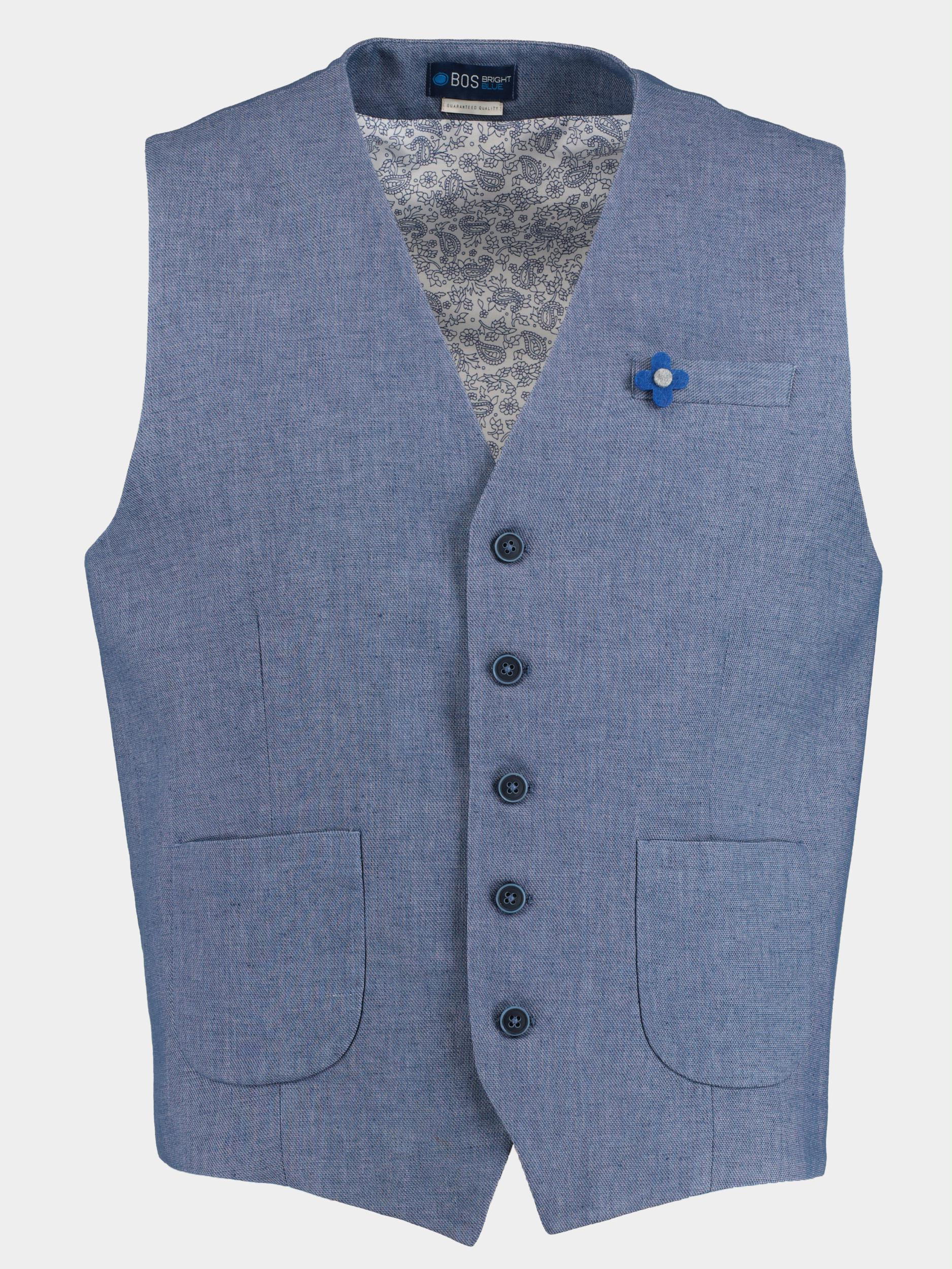 Bos Bright Blue Gilet Blauw  190447/05-Lacivert