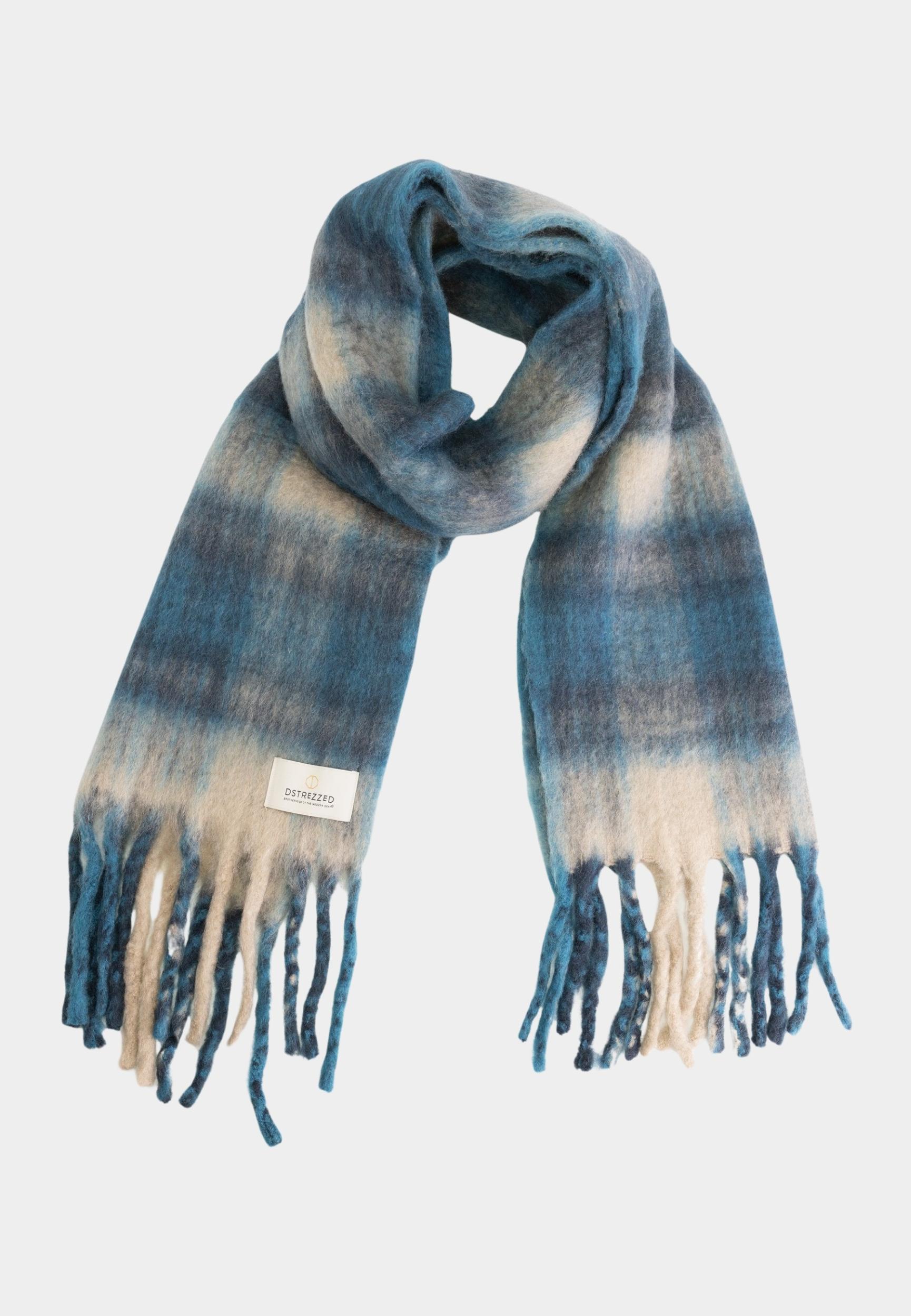 Dstrezzed Shawl Blauw DS_Dru Check Scarf 655116/605