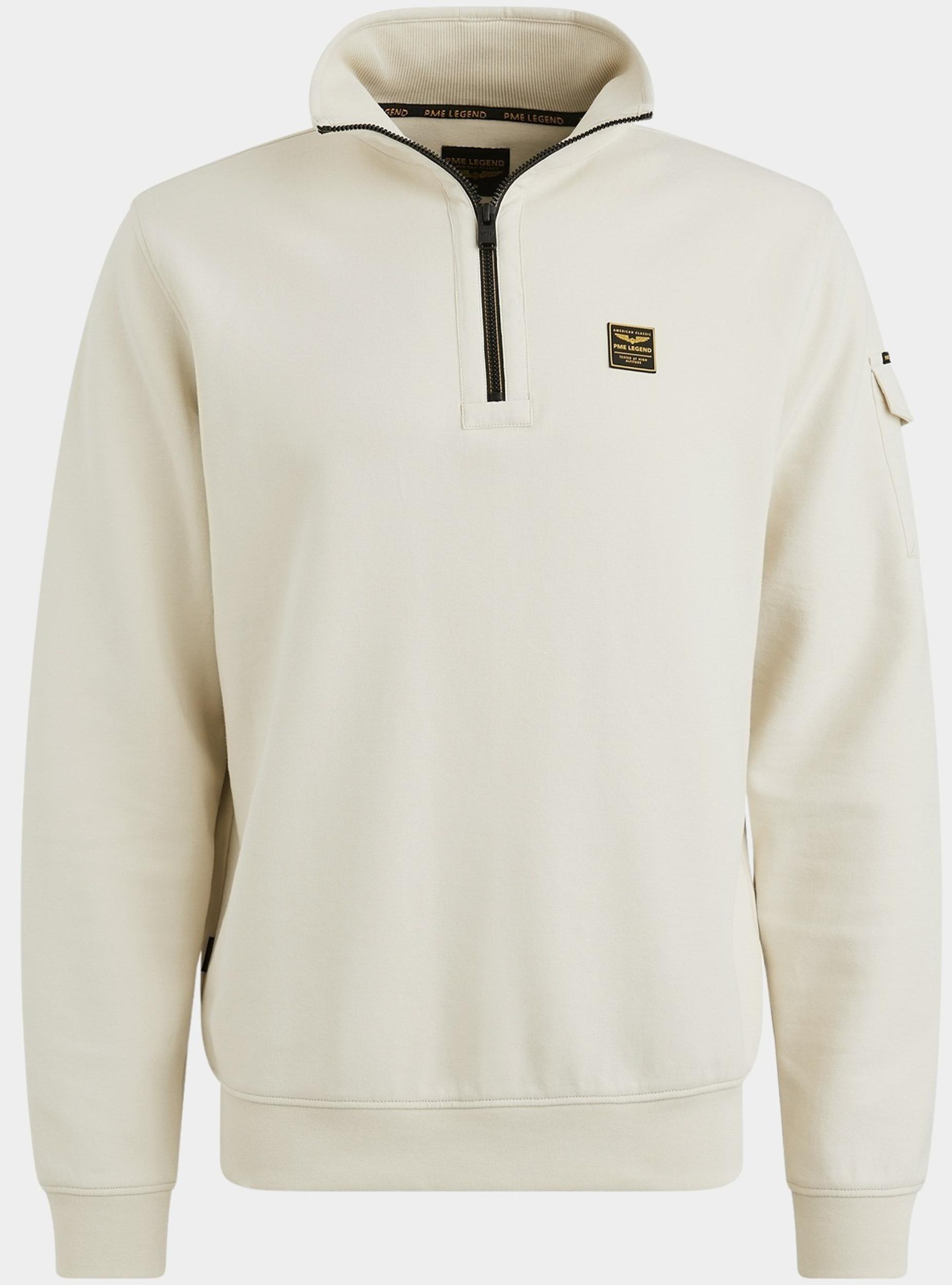 PME Legend Half Zip Beige Half zip collar interlock jer PSW2508423/7013