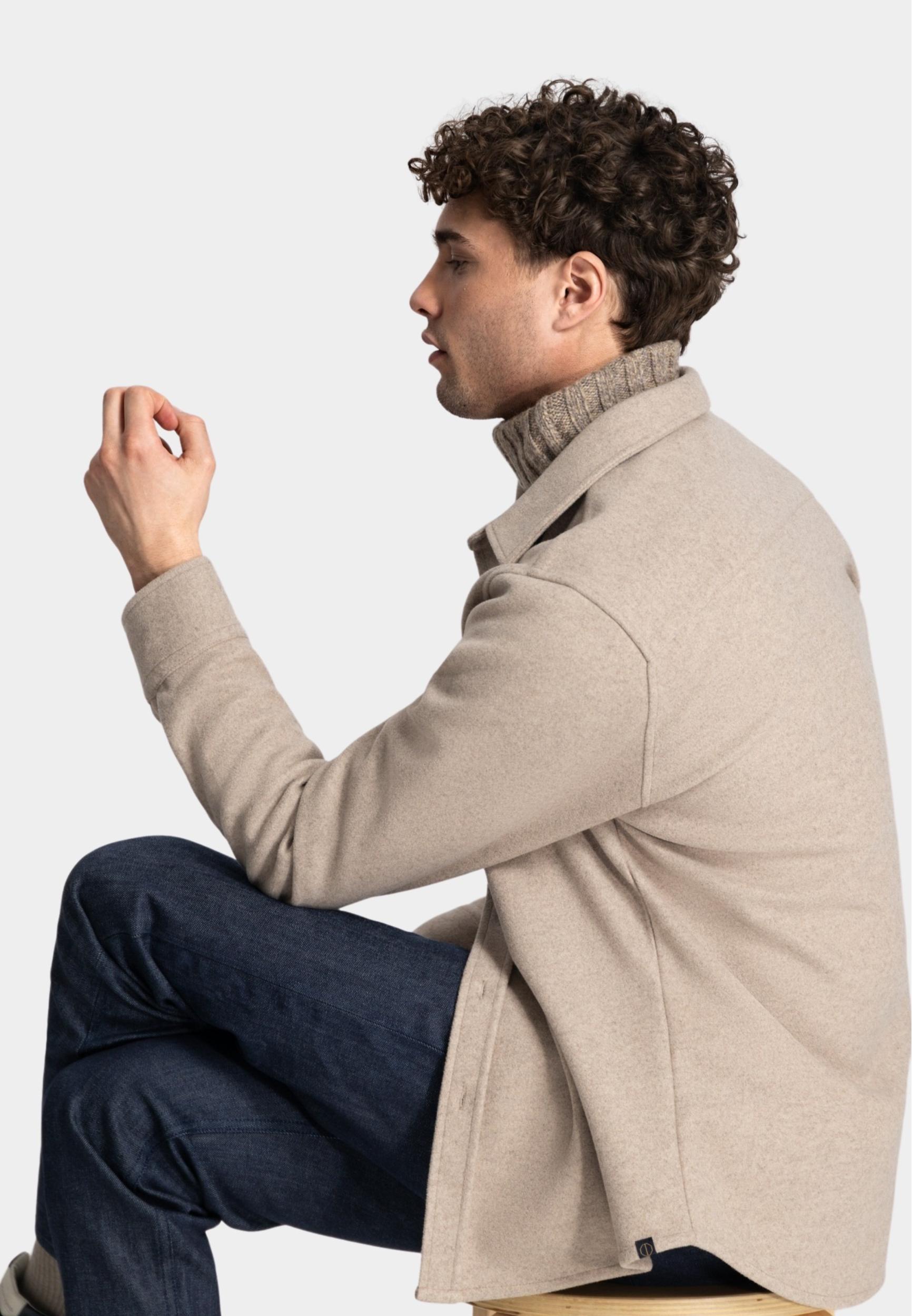 Dstrezzed Casual hemd lange mouw Beige Ulrik Overshirt 303776/265