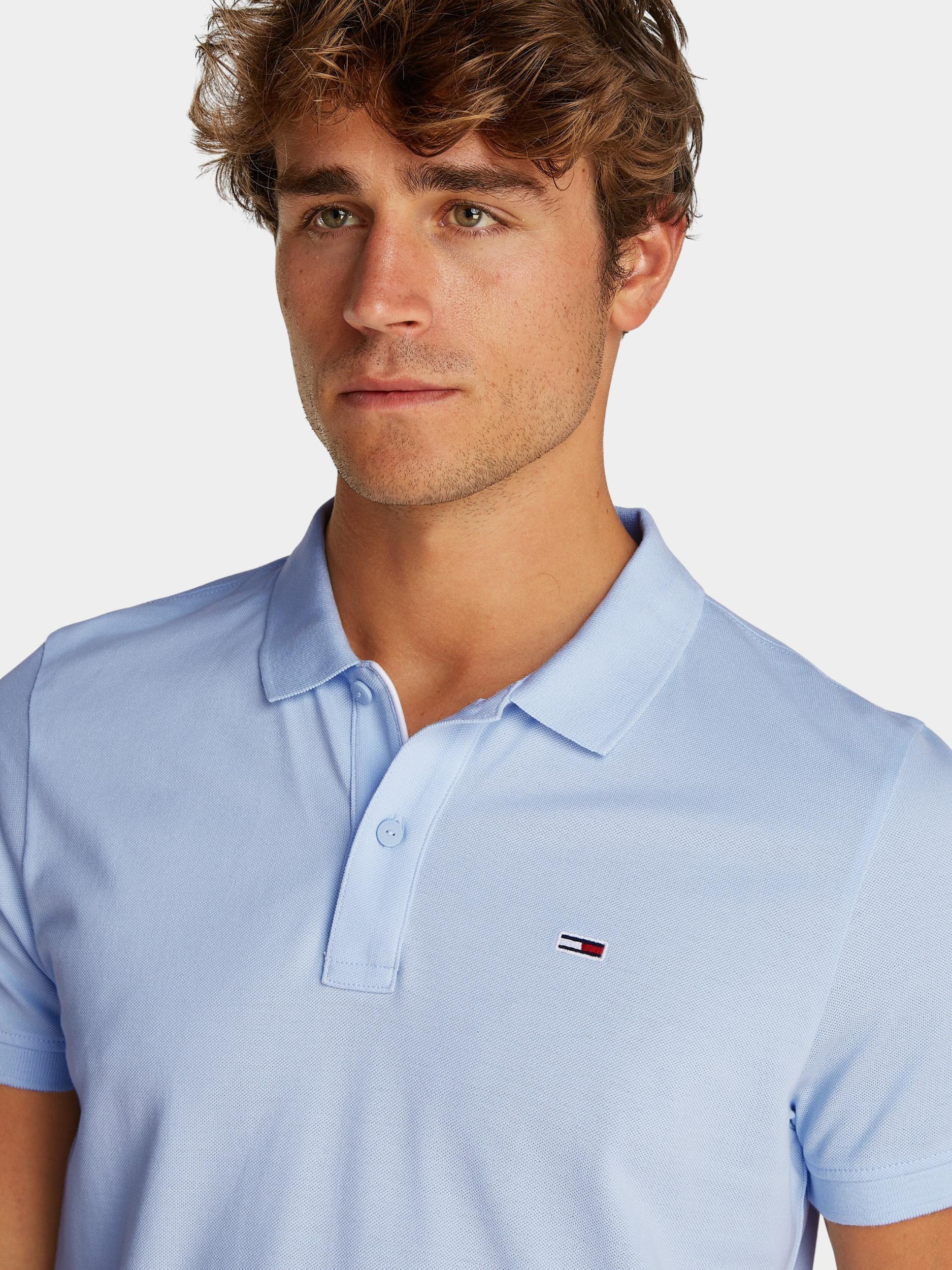 Tommy Jeans Polo korte mouw Blauw TJM SLIM PLACKET POLO EXT DM0DM20676/C3Q
