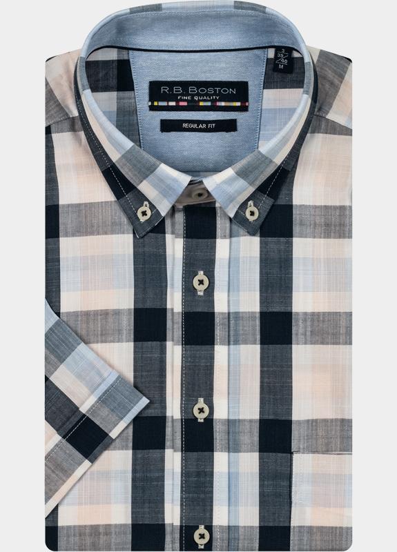 R.B. Boston Casual hemd korte mouw Geel Marshall SS Button Down 516670/24