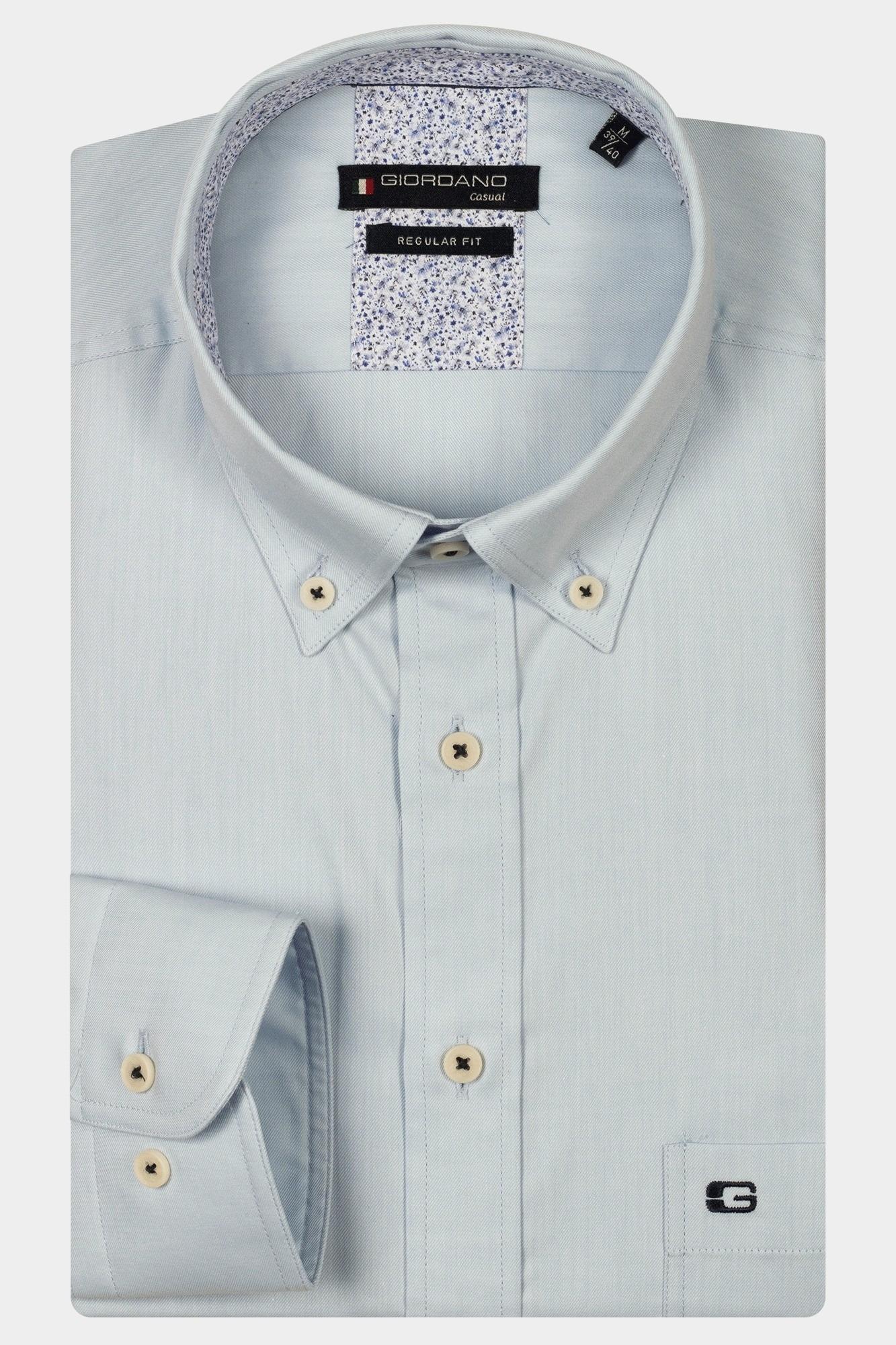 Giordano Casual hemd lange mouw Blauw Ivy long sleeve button down w 517008/60