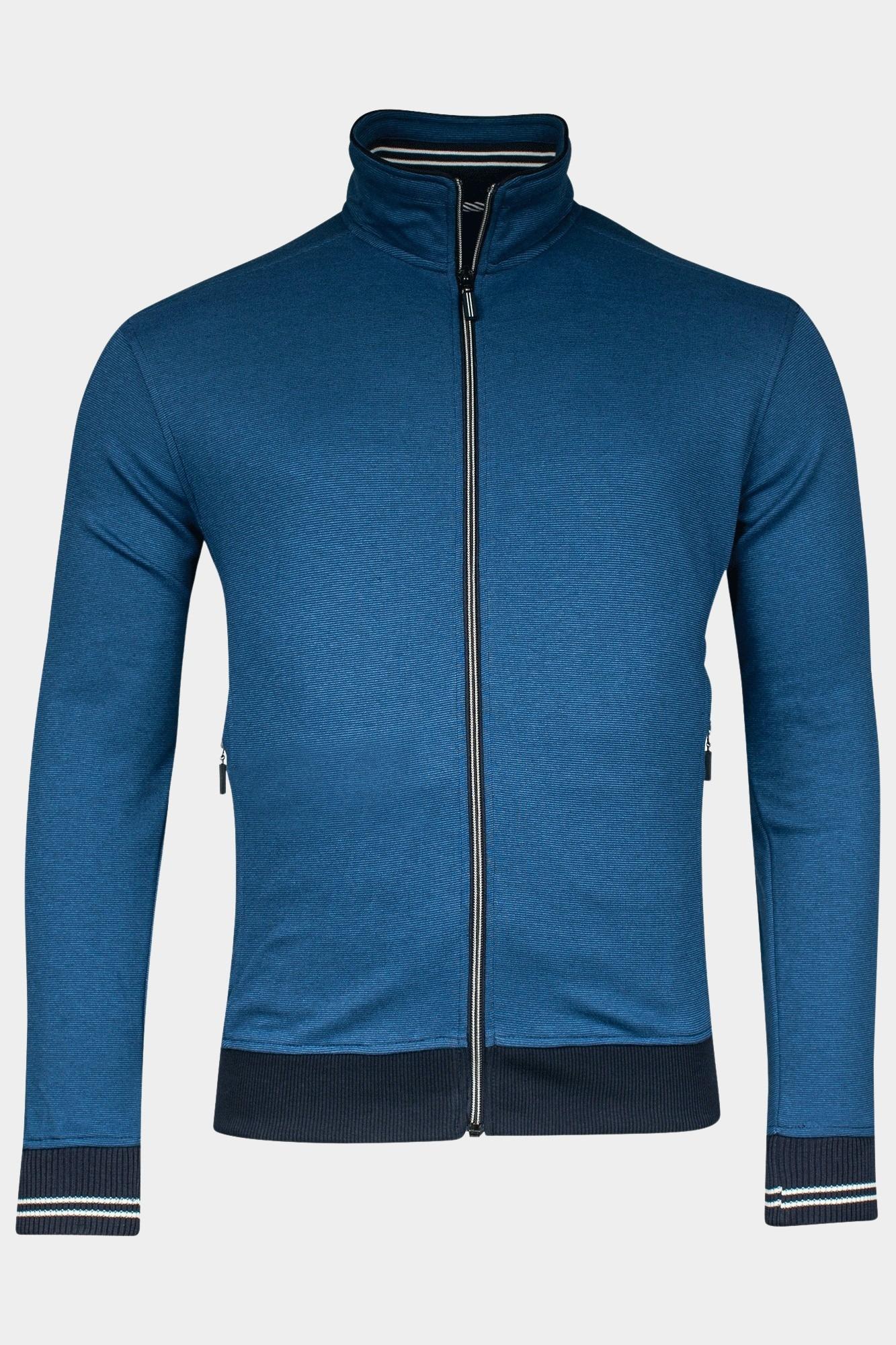 Baileys Vest Blauw Sweat Cardigan Zip  All over 512254/67