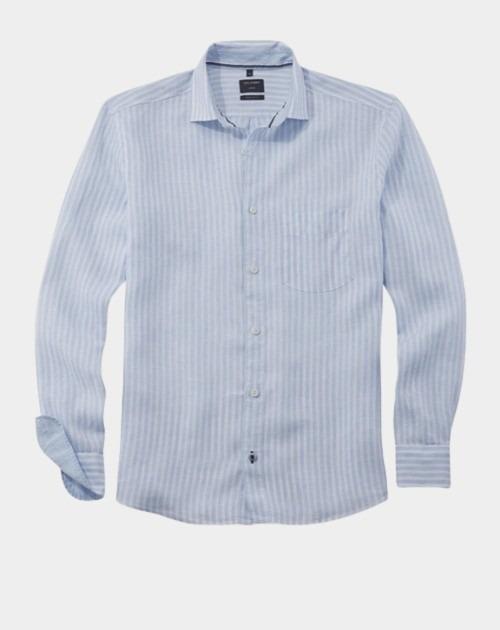Olymp Casual hemd lange mouw Blauw Casual 407874/10