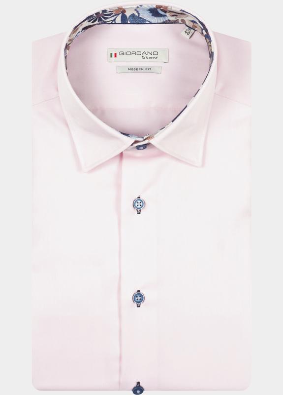 Giordano Overhemd heren Roze Belmonte Long Sleeve Button U 617885/51