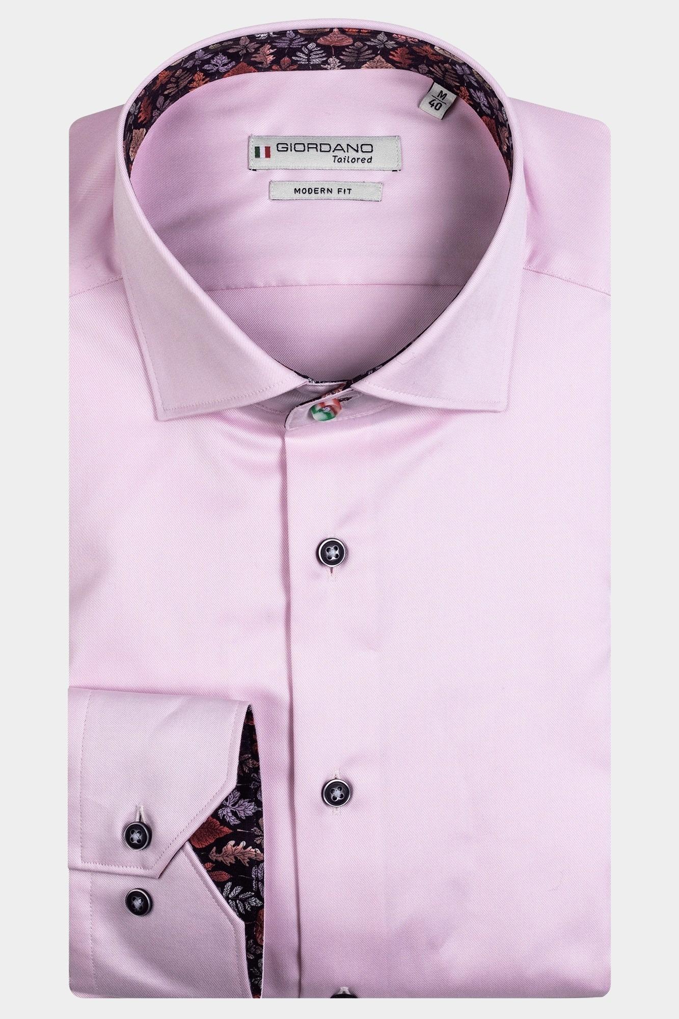 Giordano Casual hemd lange mouw Roze Maggiore, LS Semi Fine Twill 327882/51