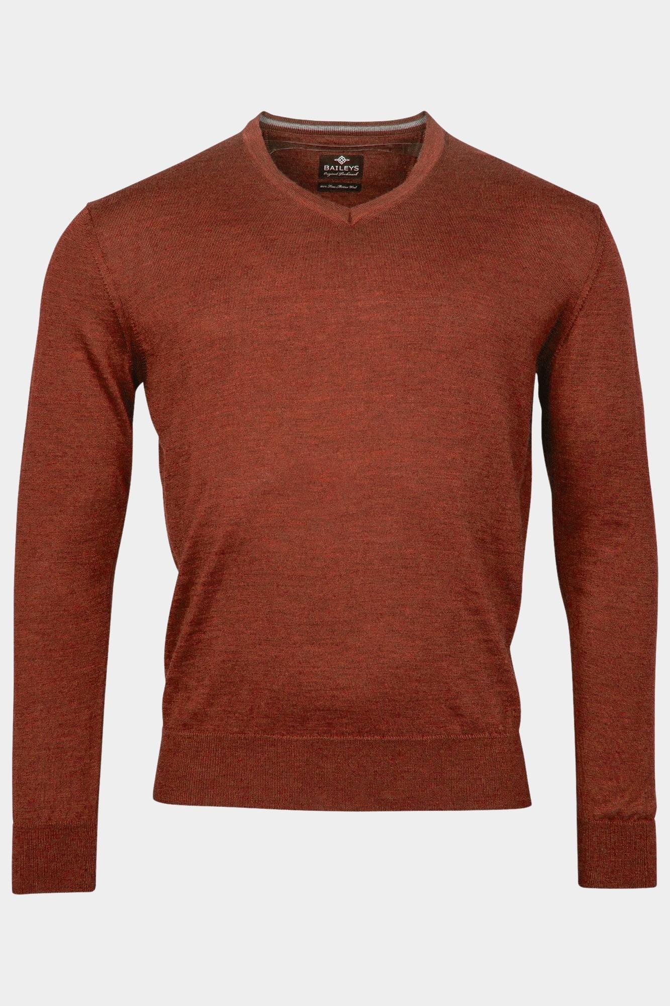 Baileys Pullover Rood V-Neck Pullover  12gg single 320065/36
