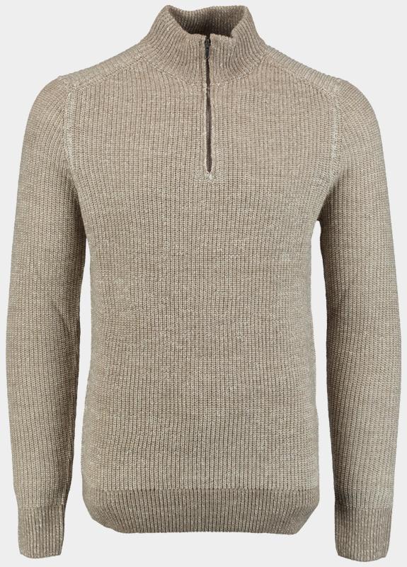 Bos Pullover Bruin Half Zip grof 4356225/158B