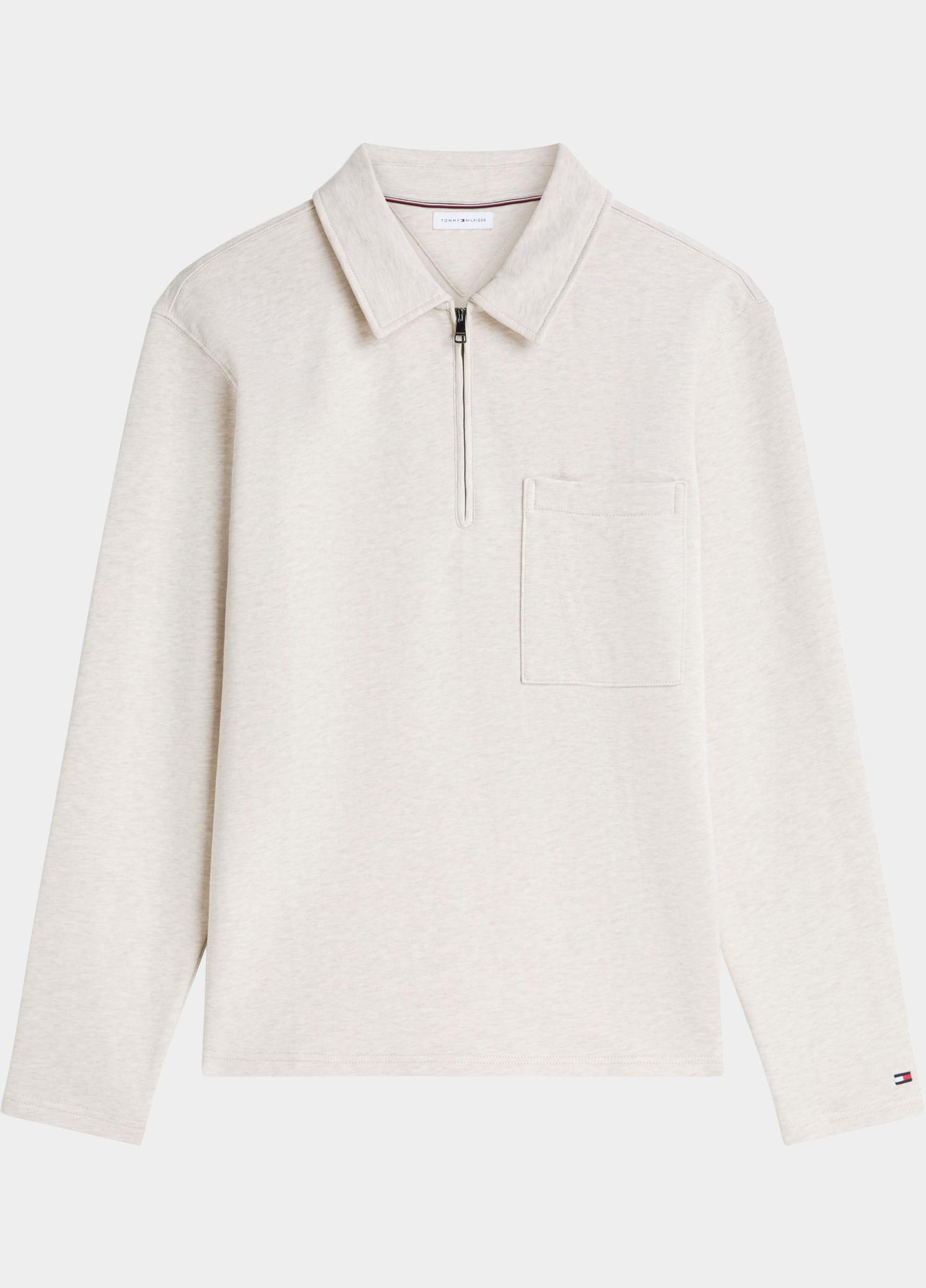 Tommy Hilfiger Half Zip Beige ESSENTIAL TERRY POCKET 1/4 ZIP MW0MW43213/HGF