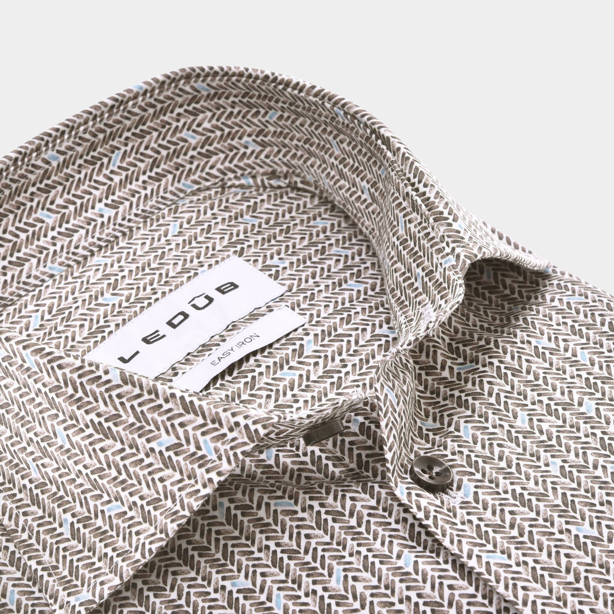 Ledub Business hemd lange mouw Bruin LE24204 MFN 5 0142595/680-000-000