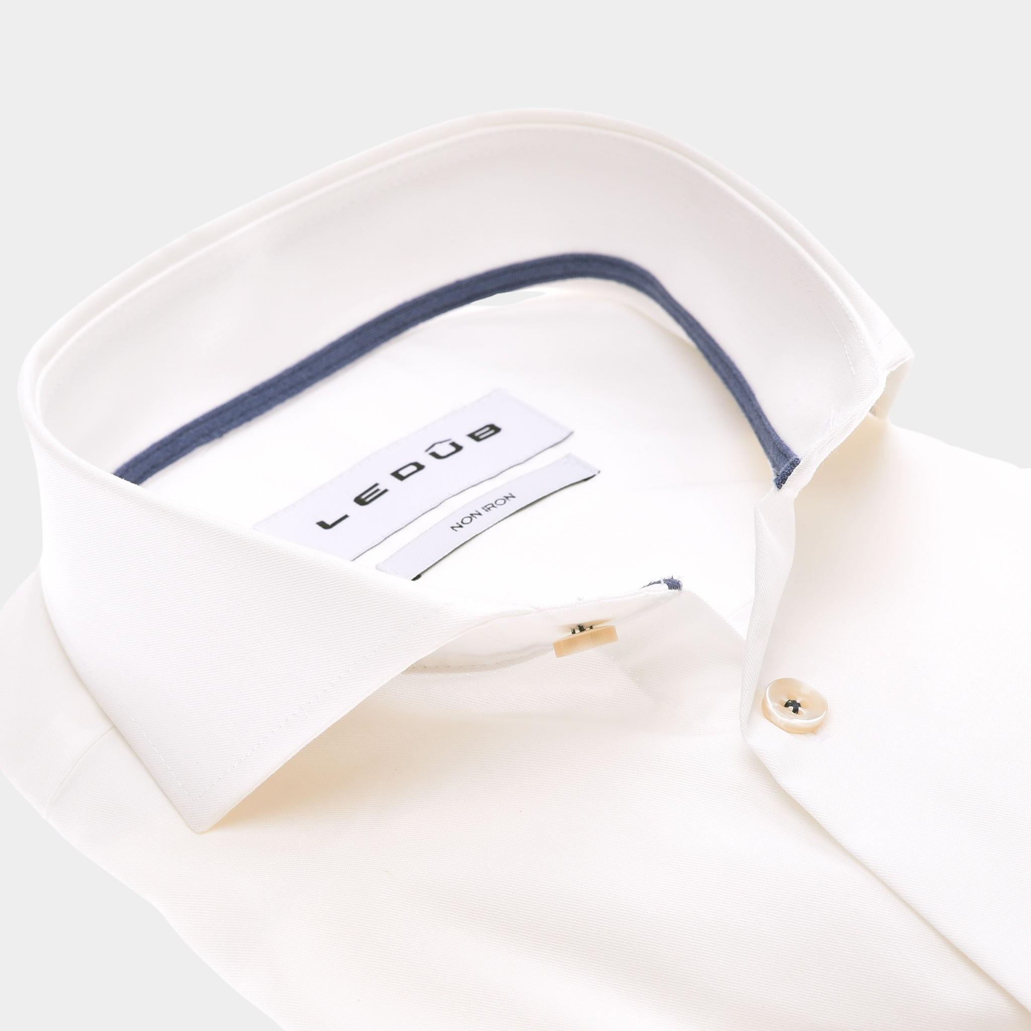 Ledub Business hemd lange mouw Beige  0142941/920-150-000