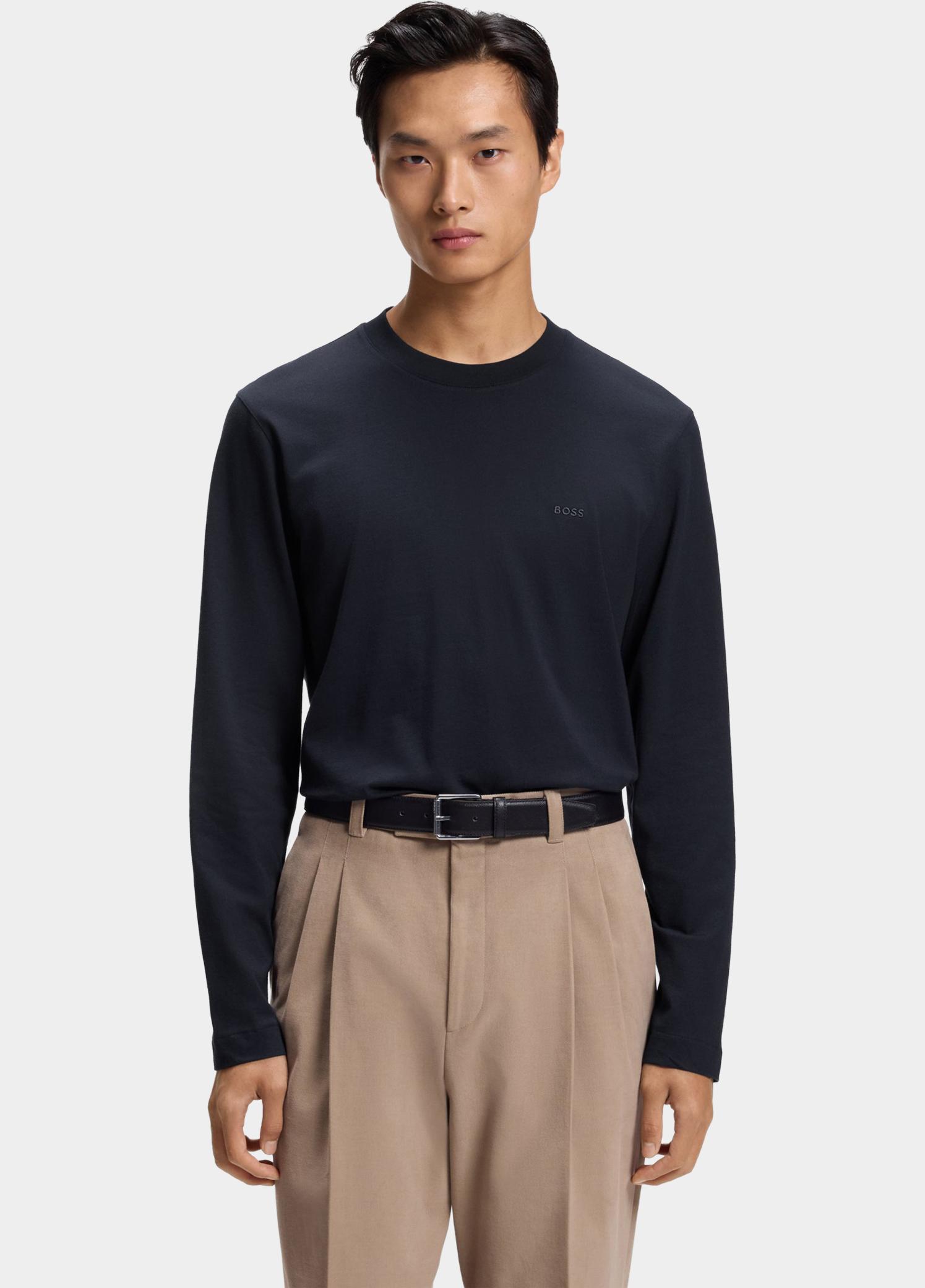 BOSS Black longsleeve heren Blauw H-Talley 01 10281524 01 50567762/404