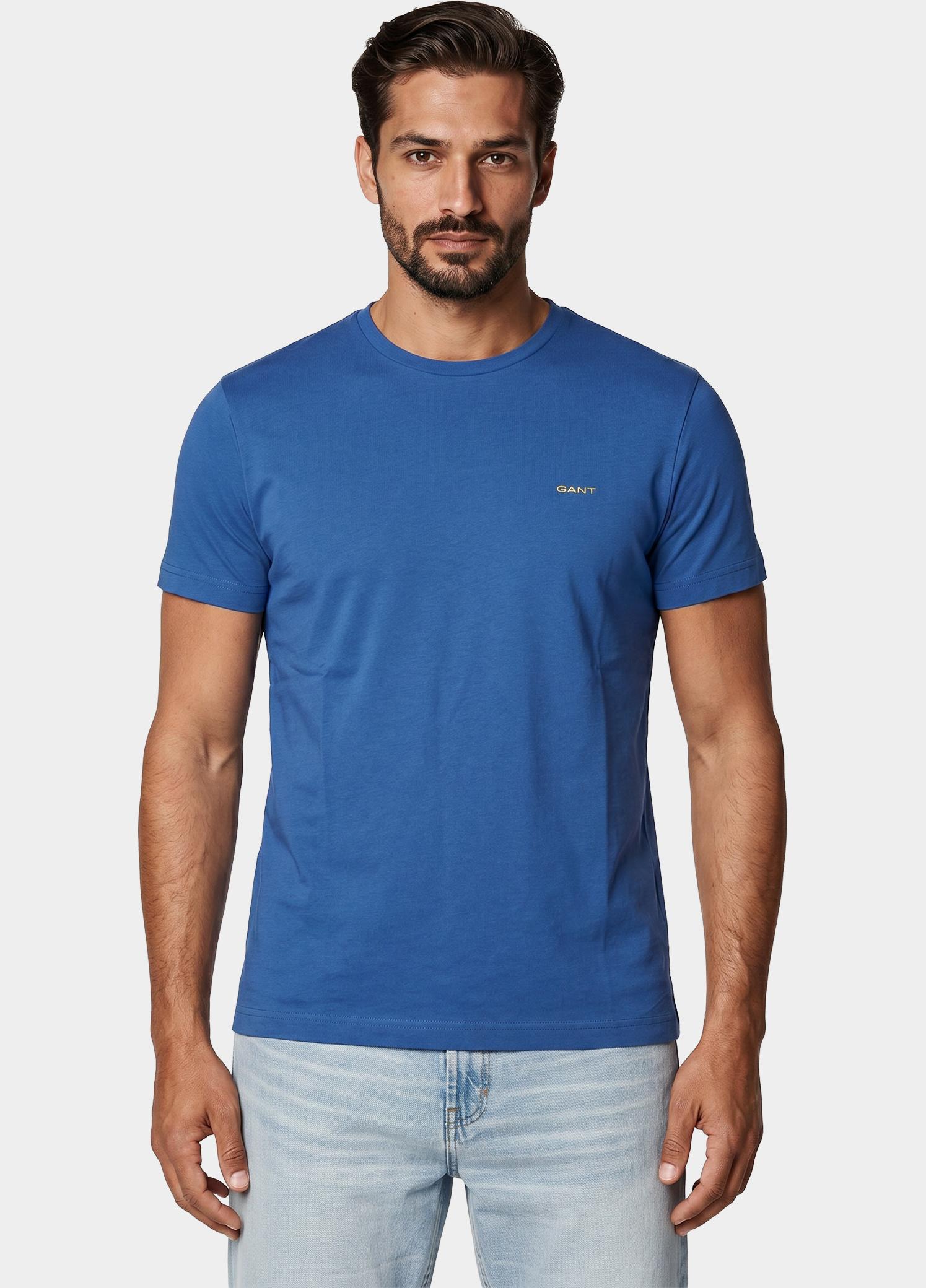 Gant T-shirt heren Blauw Contrast Logo T-Shirt 2013032/407