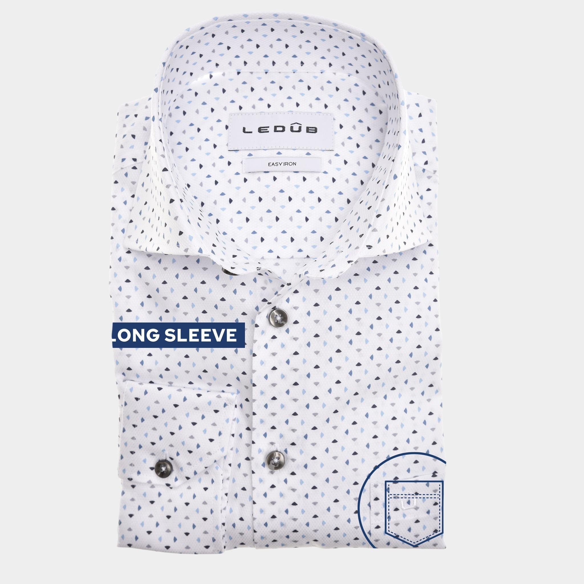 Ledub Overhemd extra lange mouw Wit  0142838/911-000-000