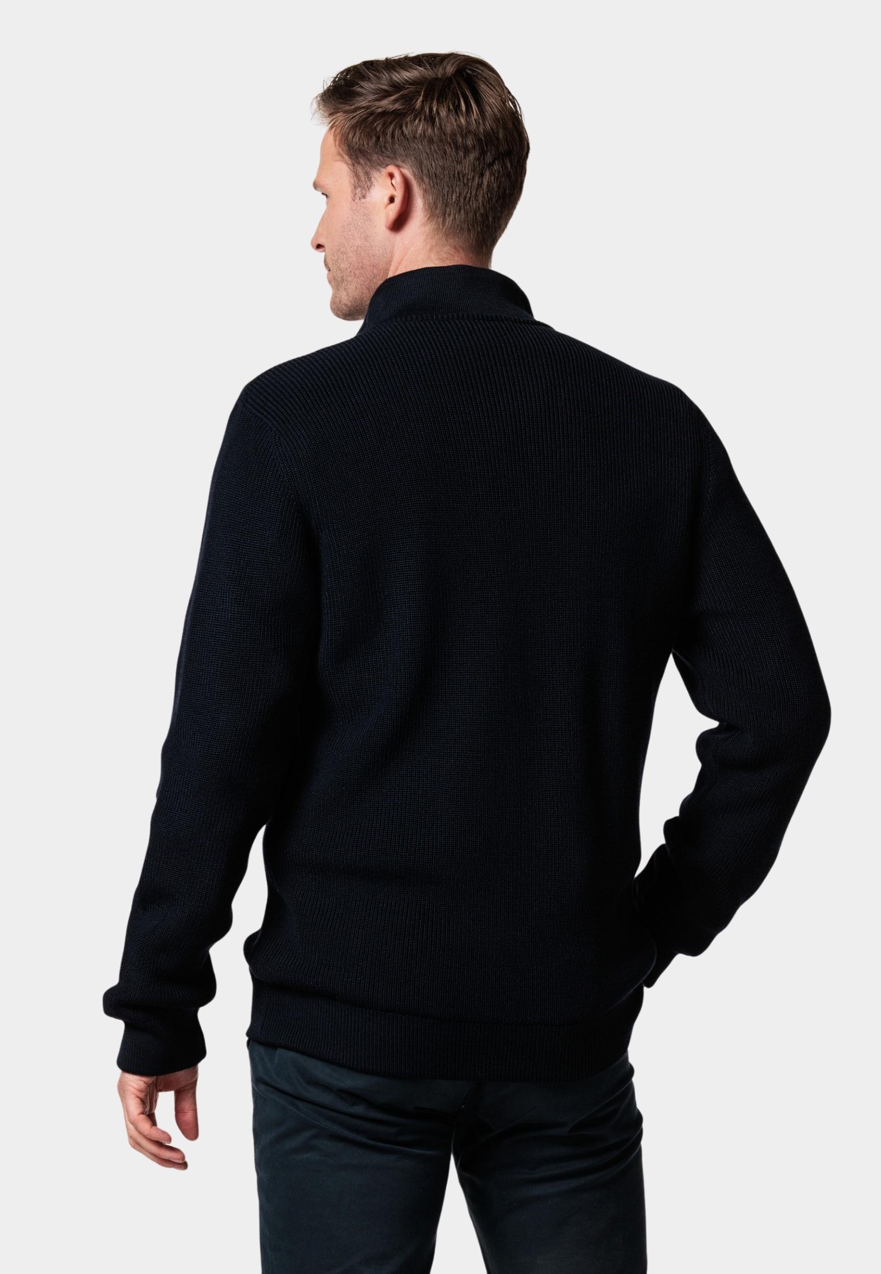 Baileys Vest Blauw Cardigan Zip  10gg structure 322133/60