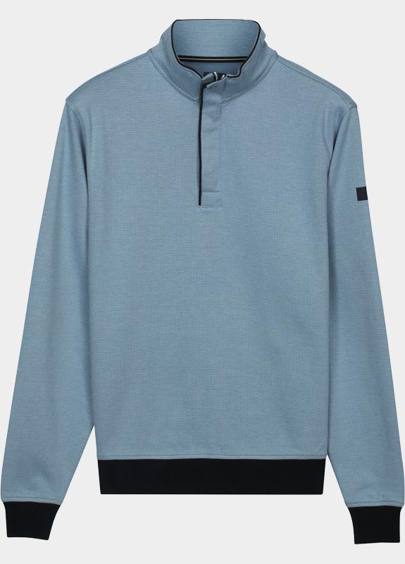 Baileys half zip sweater heren Blauw Sweatshirt 1/2 Zip  y/d Jacqu 613147/64