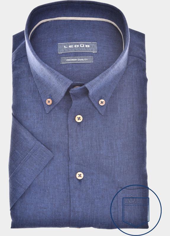 Ledub Business hemd korte mouw Blauw  0701943/180-620-000