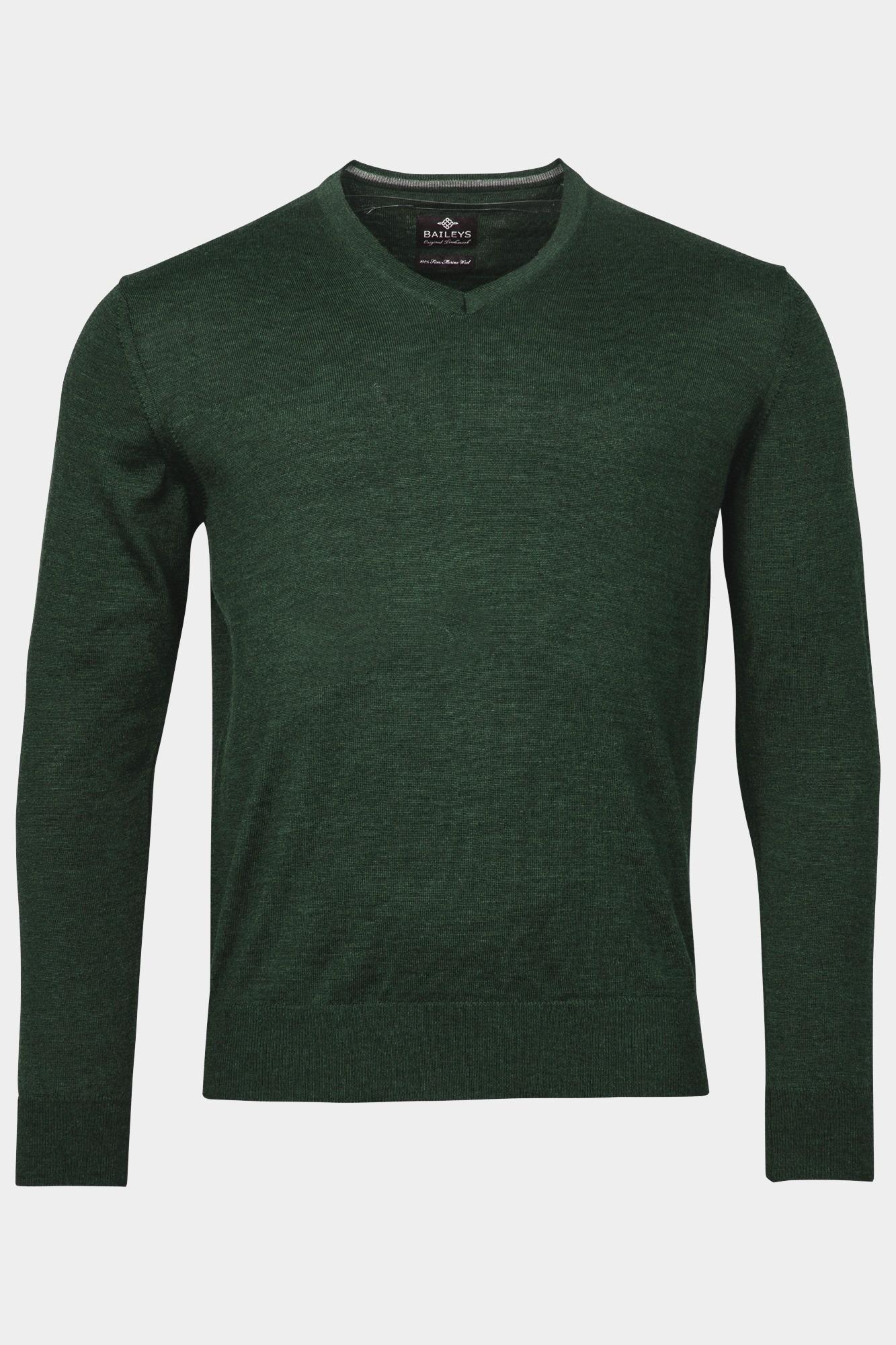 Baileys Pullover Groen V-Neck Pullover  12gg single 320065/79