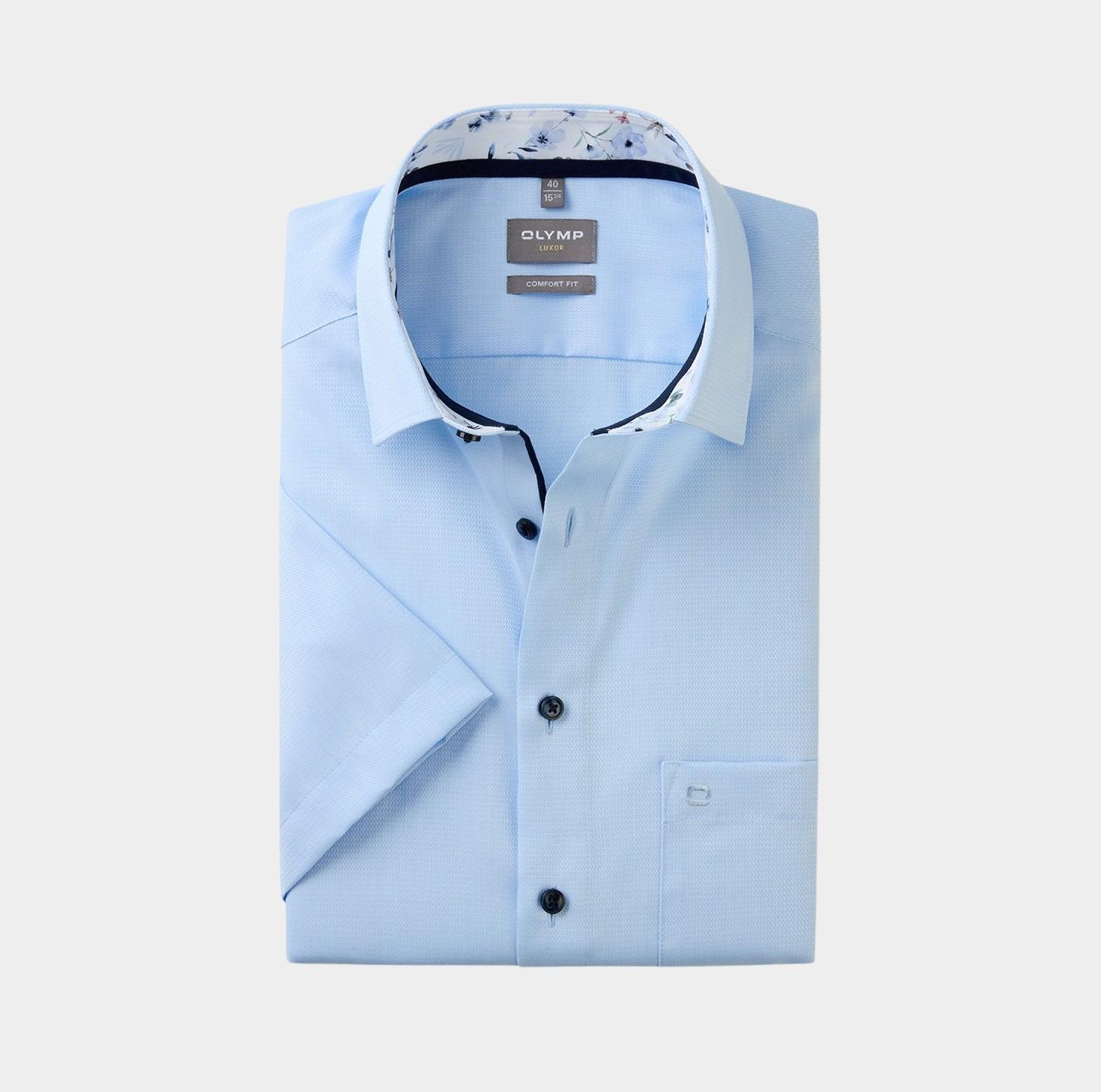 Olymp Business hemd korte mouw Blauw Luxor 100672/11
