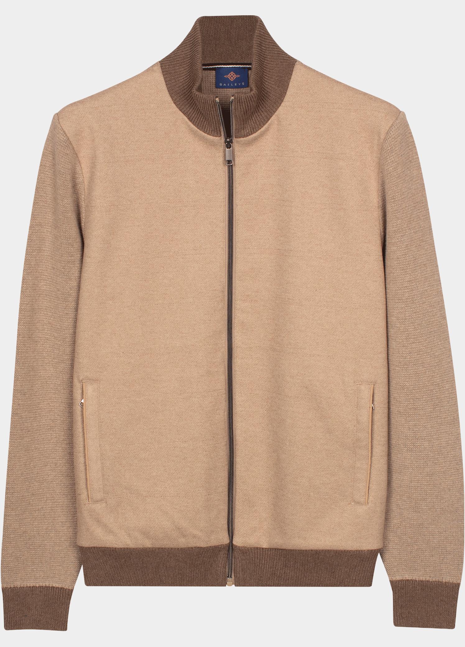 Baileys Vest heren Wit Cardigan Zip  Front 622068/815