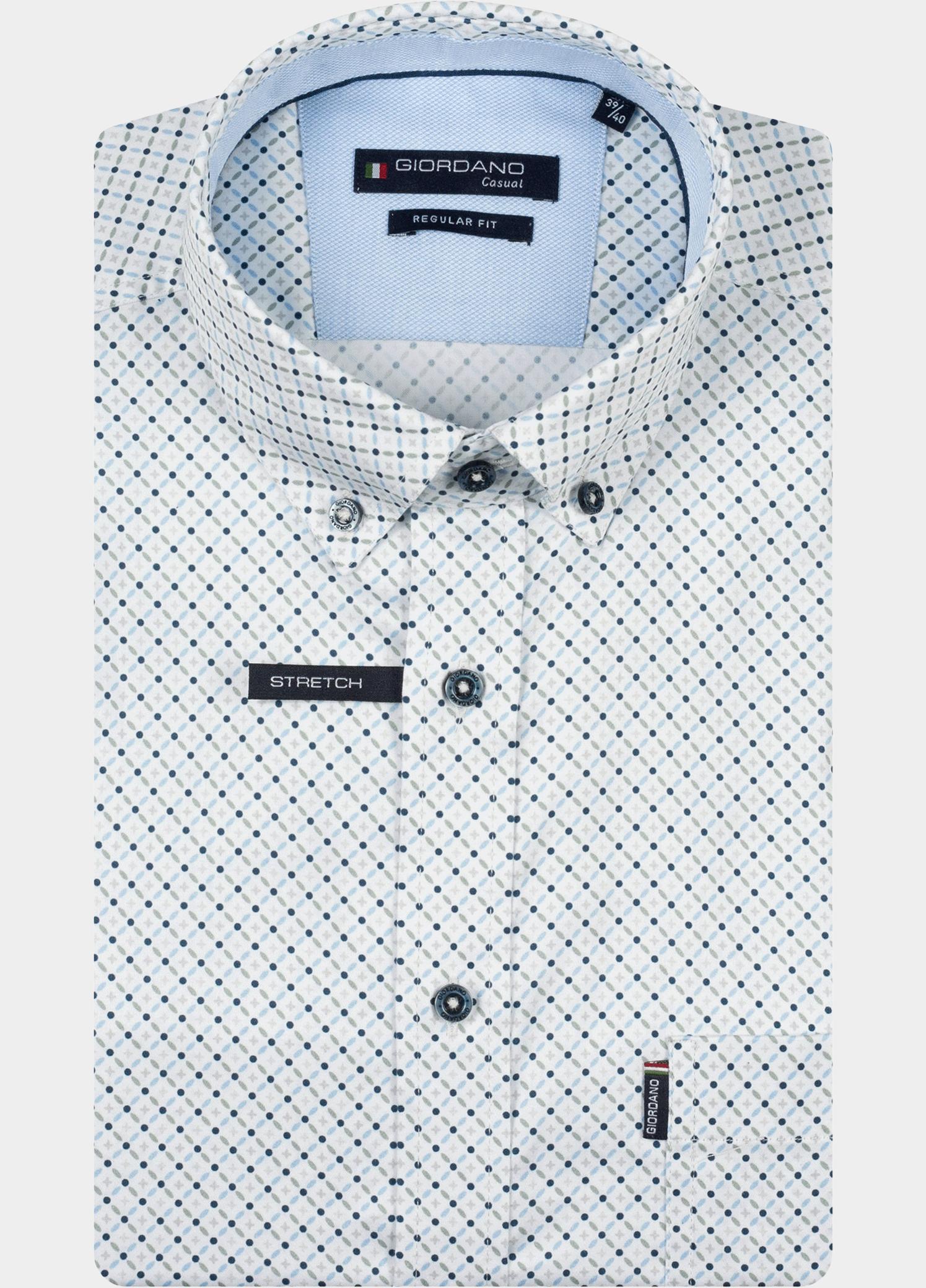 Giordano Overhemd heren Groen Ivy Long Sleeve Button Down S 617017/70