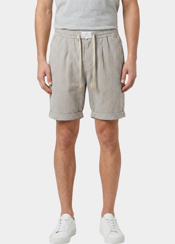 Born With Appetite Korte Broek heren Blauw Everly Striped Chino Short BWA26109EV03/4001