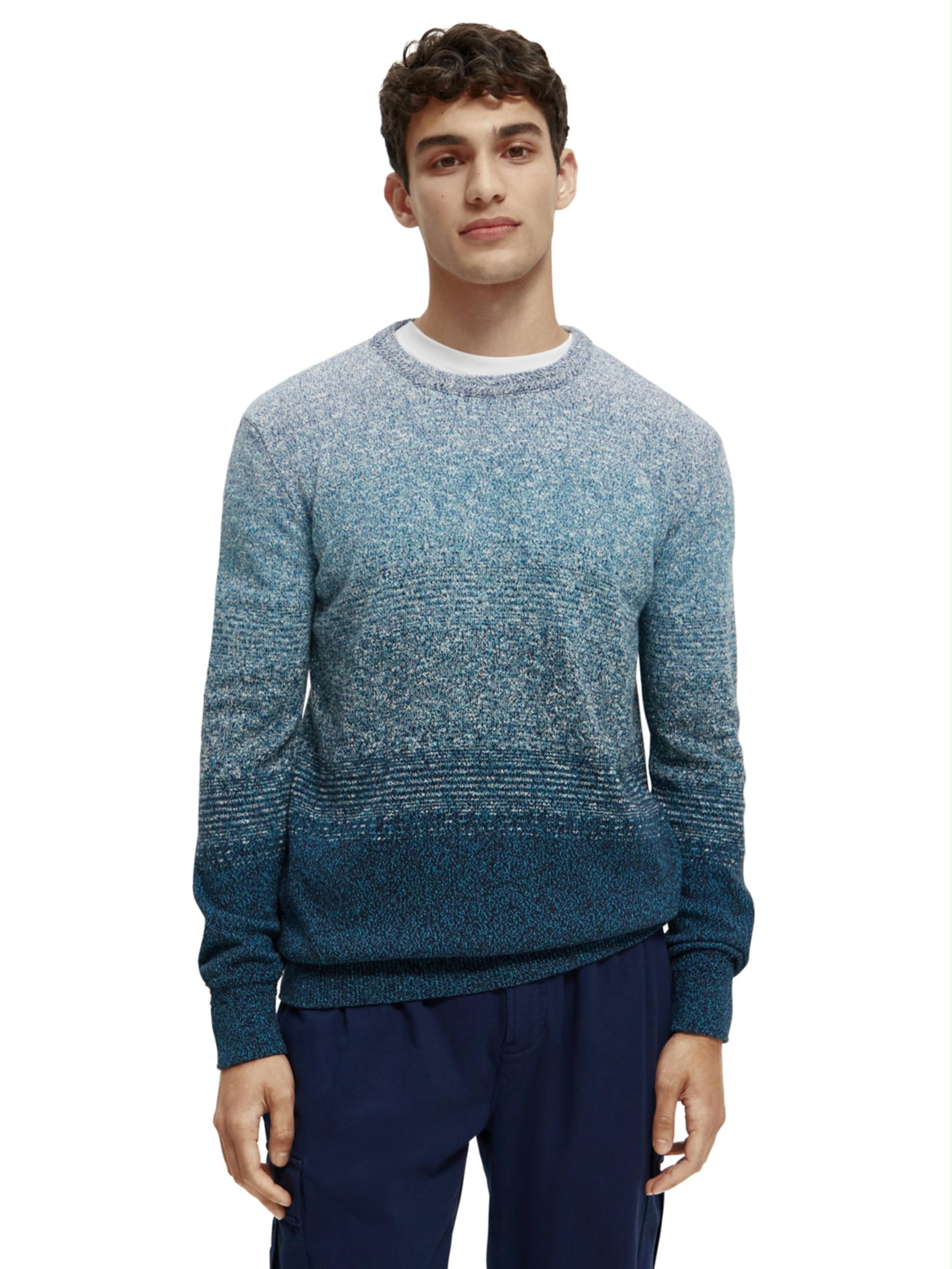 Scotch & Soda Pullover Blauw Gradient crewneck pullover 170013/0217
