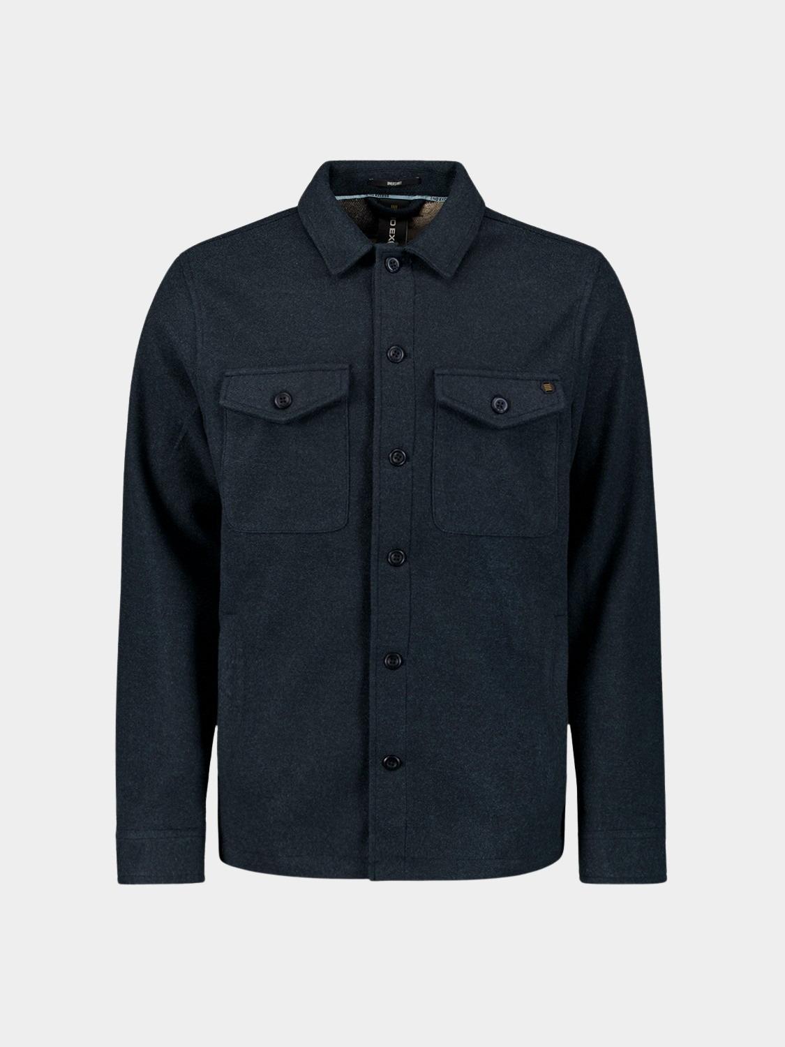 No Excess Casual hemd lange mouw Blauw Overshirt Button Closure Mela 25510903/078