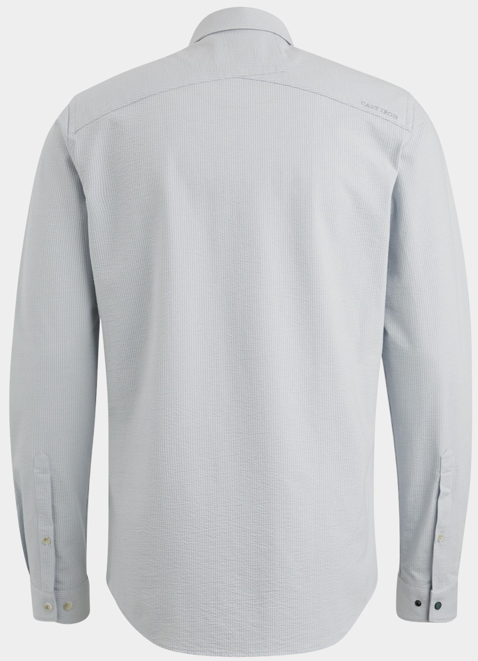 Cast Iron Casual hemd lange mouw Blauw Long Sleeve Shirt Tec Dobby J CSI2503218/5303
