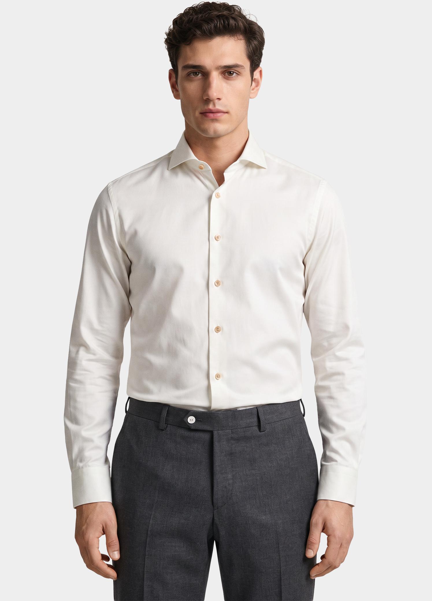 Ledub Business hemd lange mouw Beige LE25230/301 SF5 0143421/920-620-000