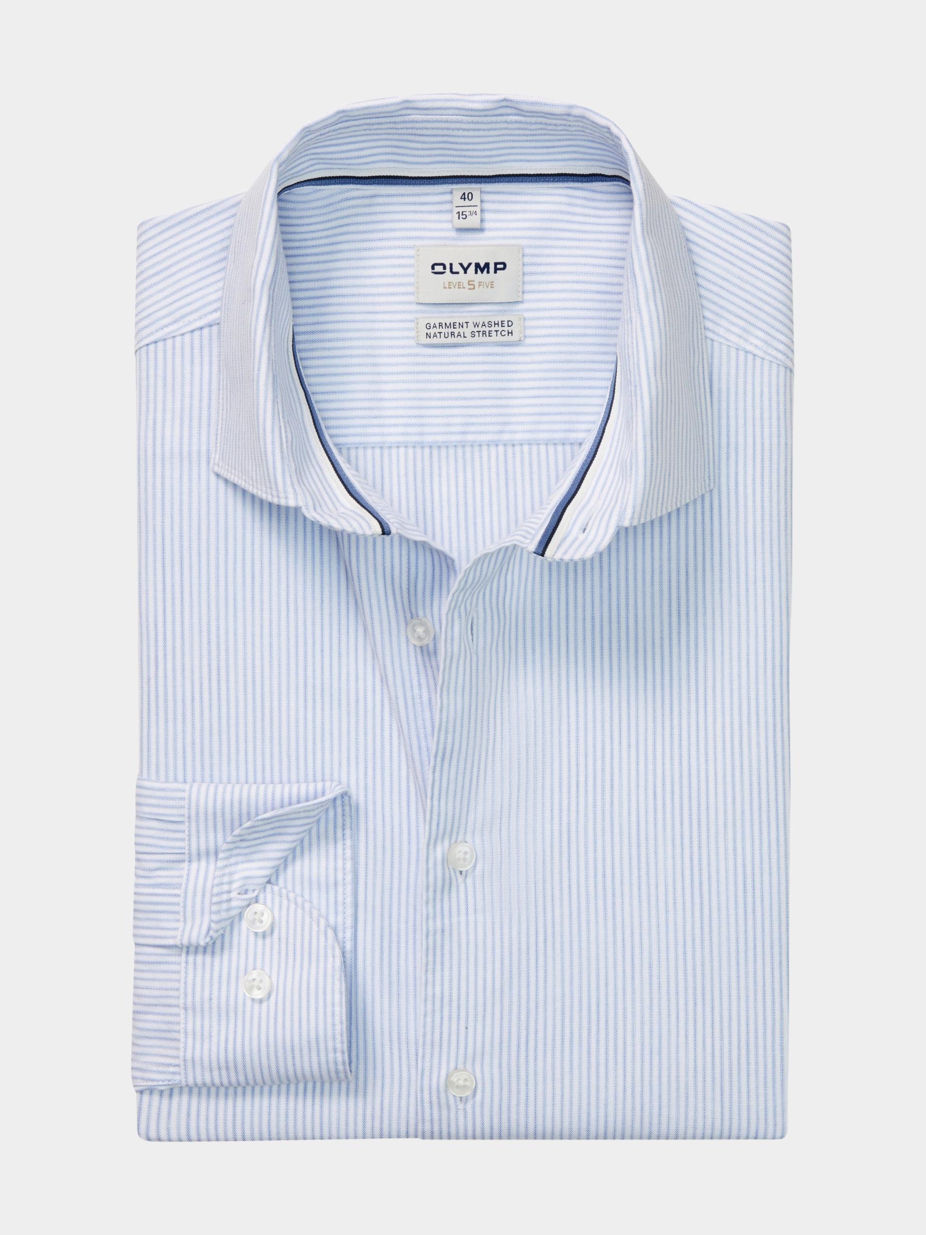 Olymp Business hemd lange mouw Blauw Level Five 214884/11