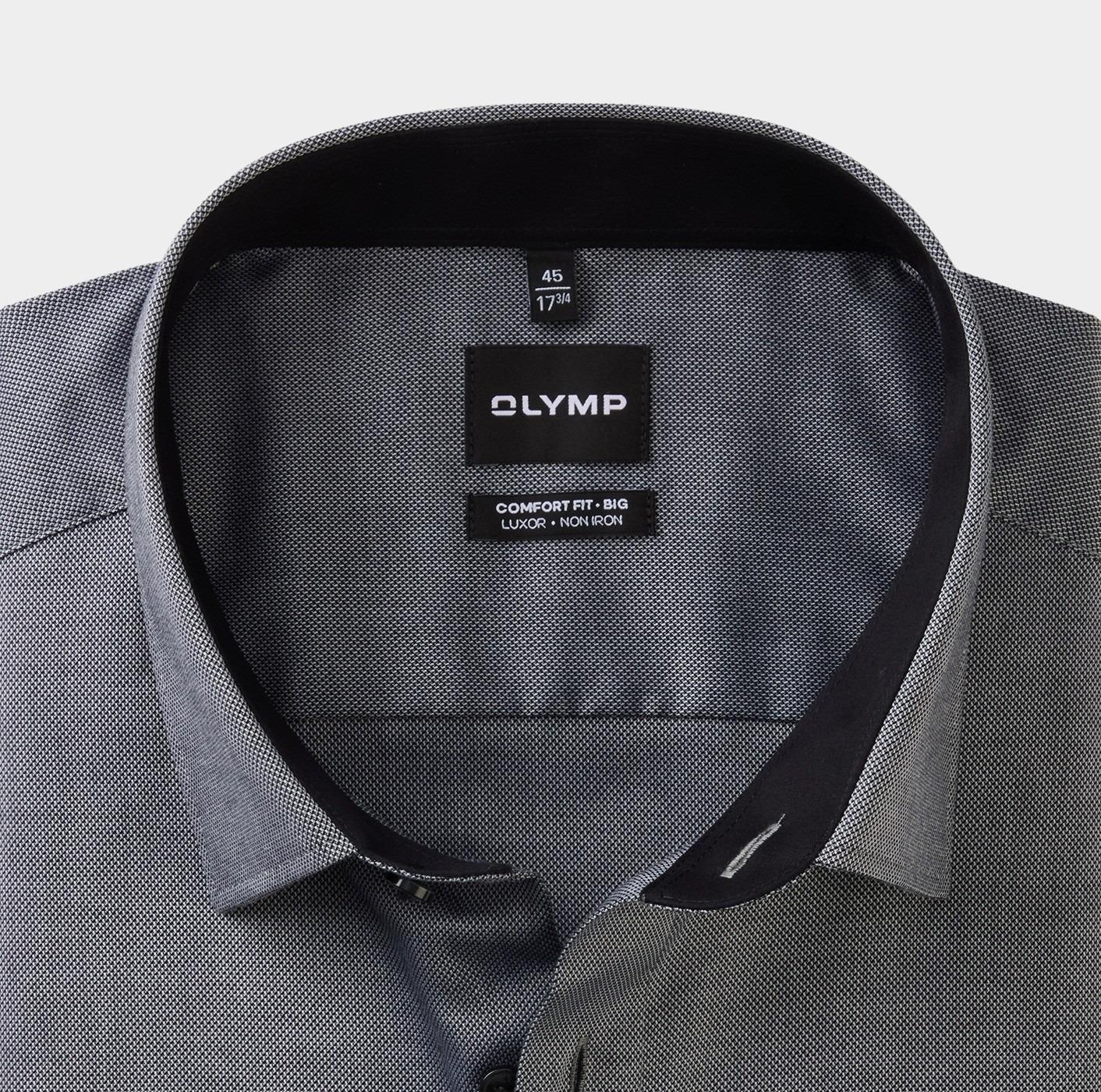 Olymp Business hemd lange mouw Zwart Big&Tall 141364/68