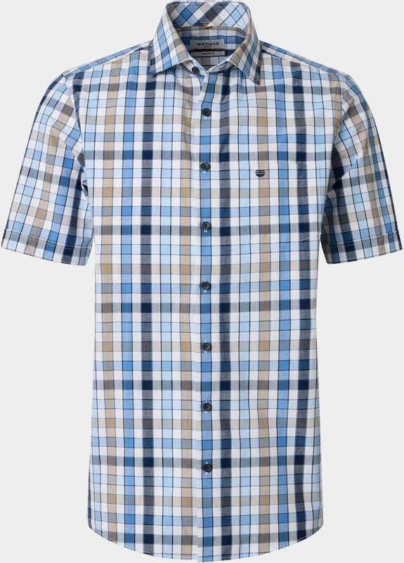 Redmond Overhemd heren Blauw Slub 261035990/100