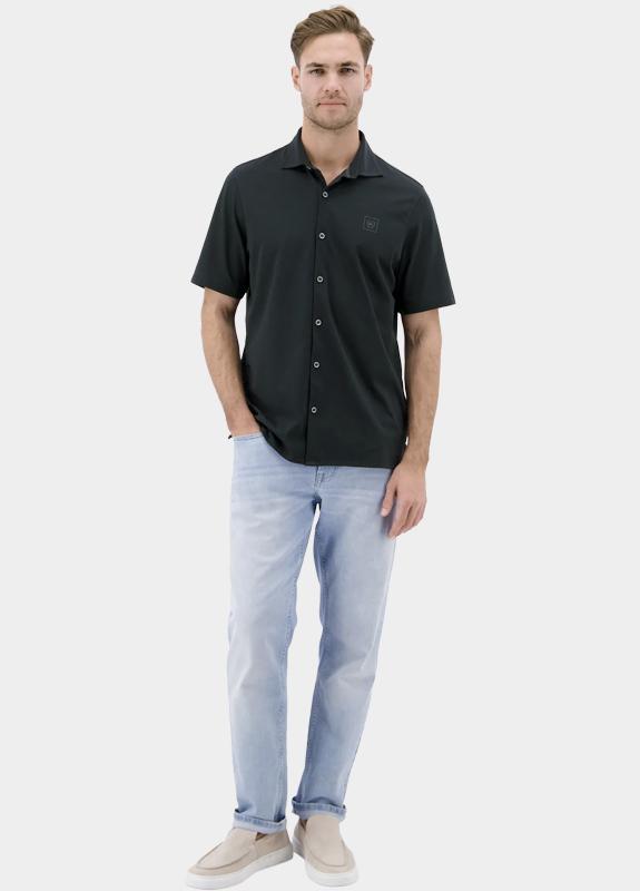 Lerros Casual hemd korte mouw Blauw  2632346/485