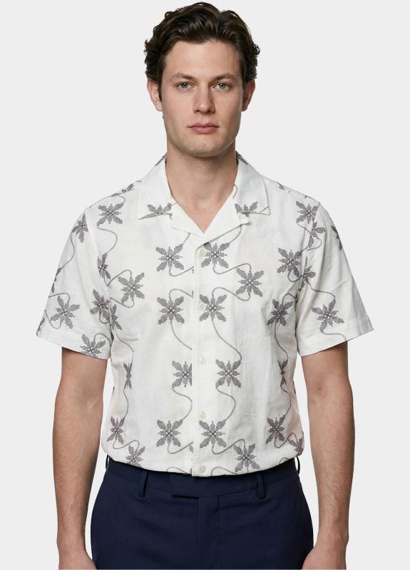 Dstrezzed Casual hemd korte mouw Beige Max Resort Shirt 311513/107