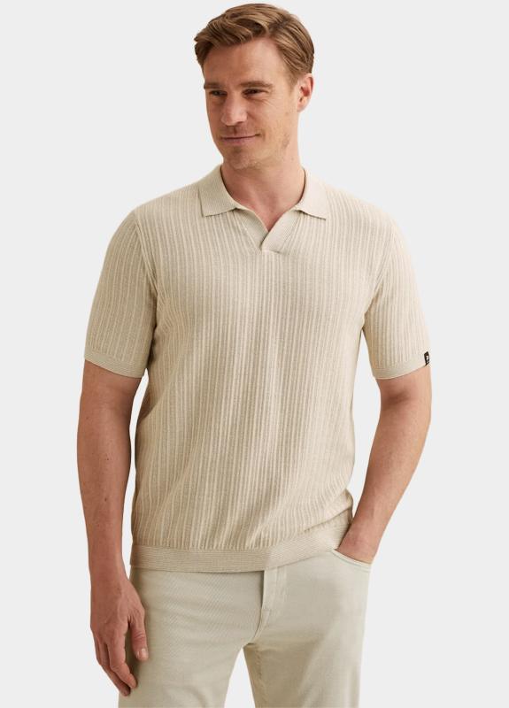Vanguard Polo korte mouw Beige Short sleeve polo cotton line VPSS2604860/8265