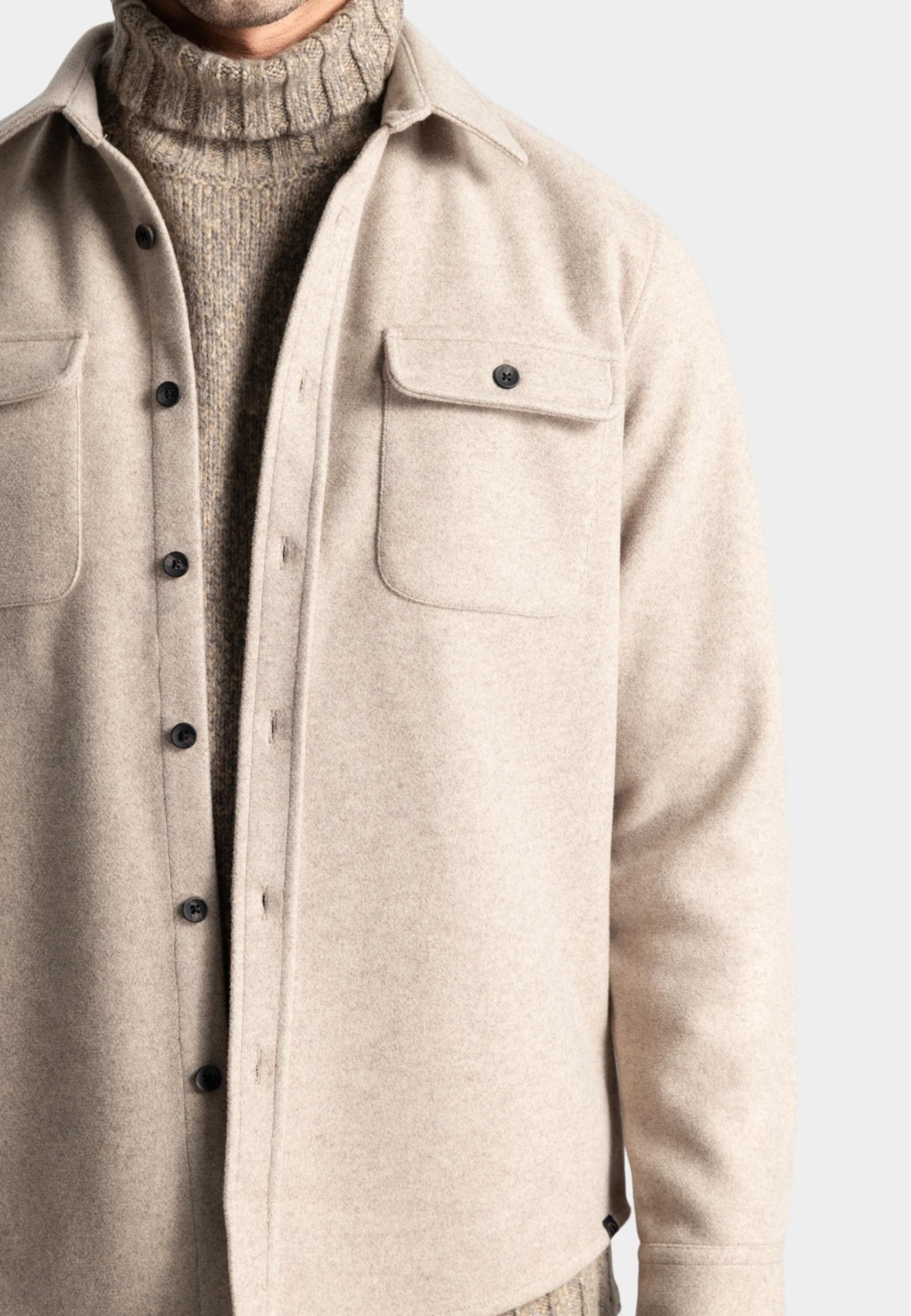 Dstrezzed Casual hemd lange mouw Beige Ulrik Overshirt 303776/265