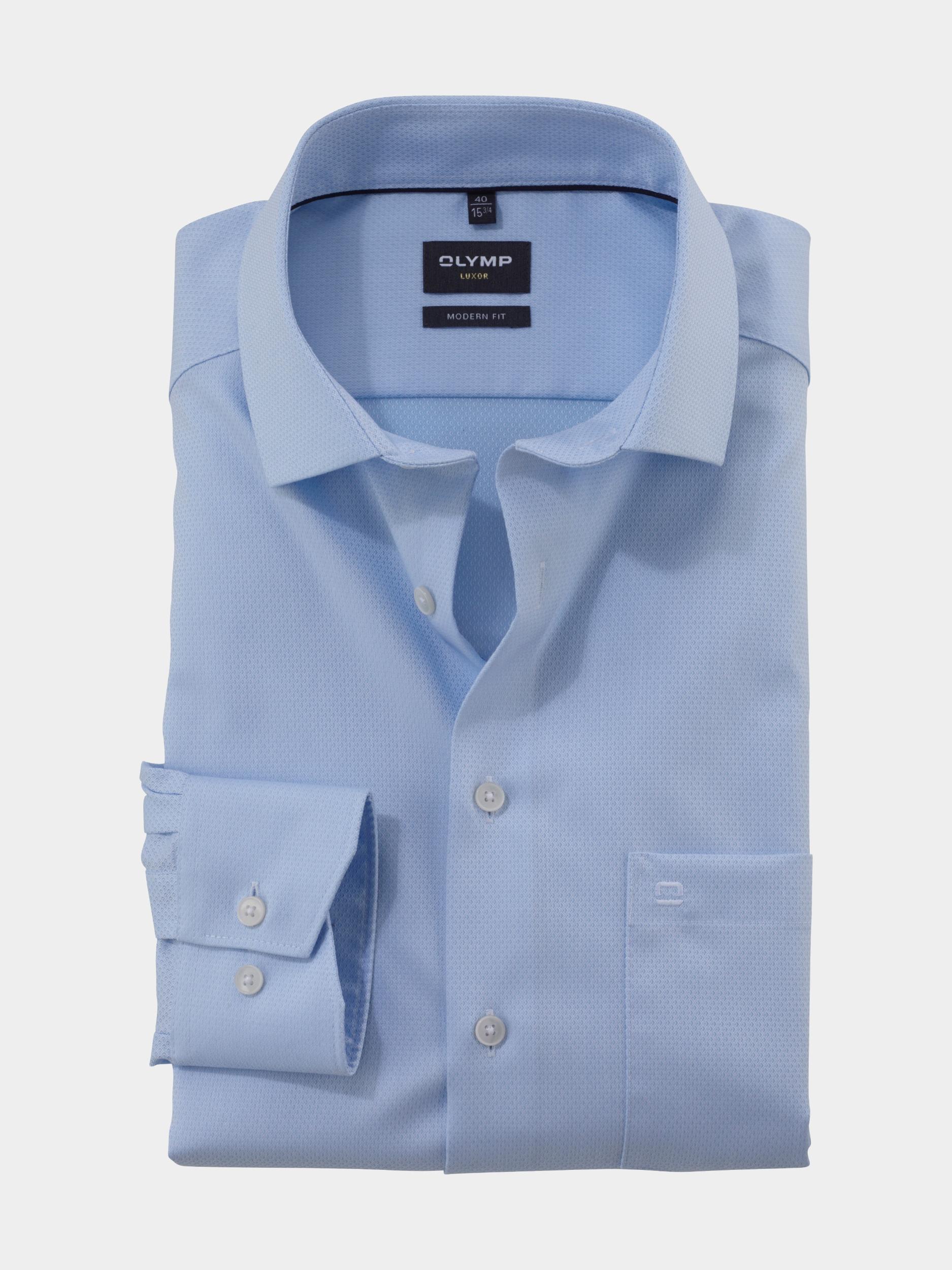 Olymp Business hemd lange mouw Blauw Luxor 135674/11