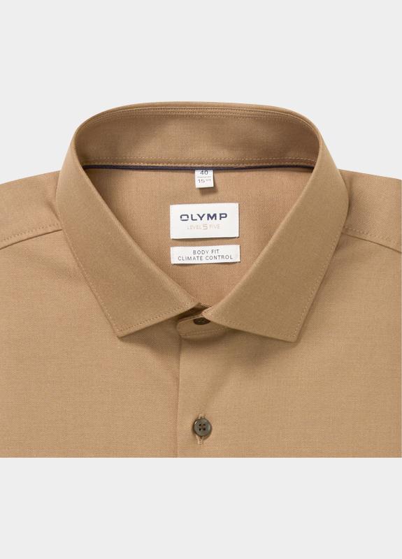 Olymp Zakelijk overhemd heren Bruin Level Five 24/Seven 073464/28
