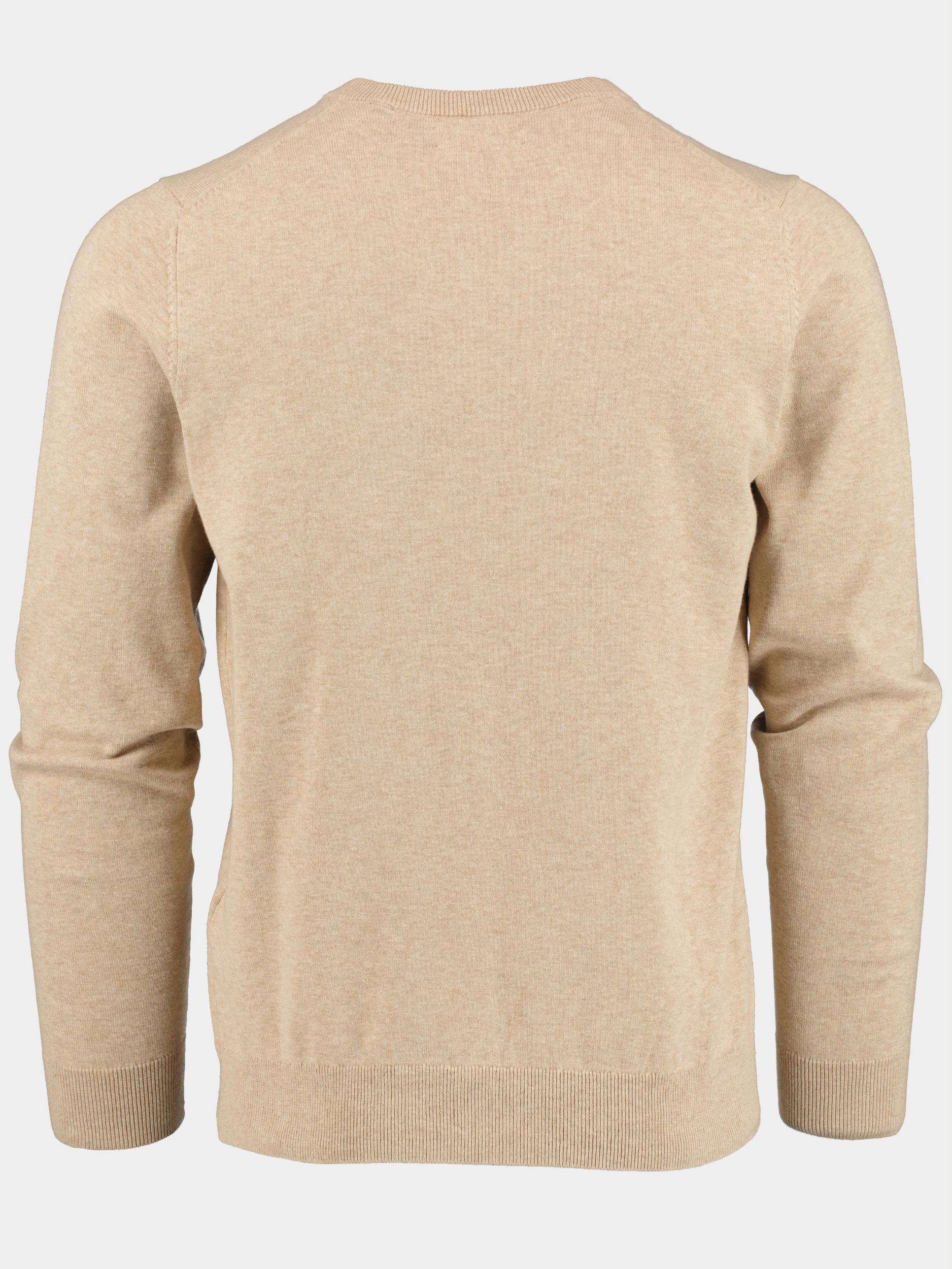 Monet Voetzool Liever Gant Pullover Beige Classic Cotton V-Neck 8030552/287 | Bos Men Shop