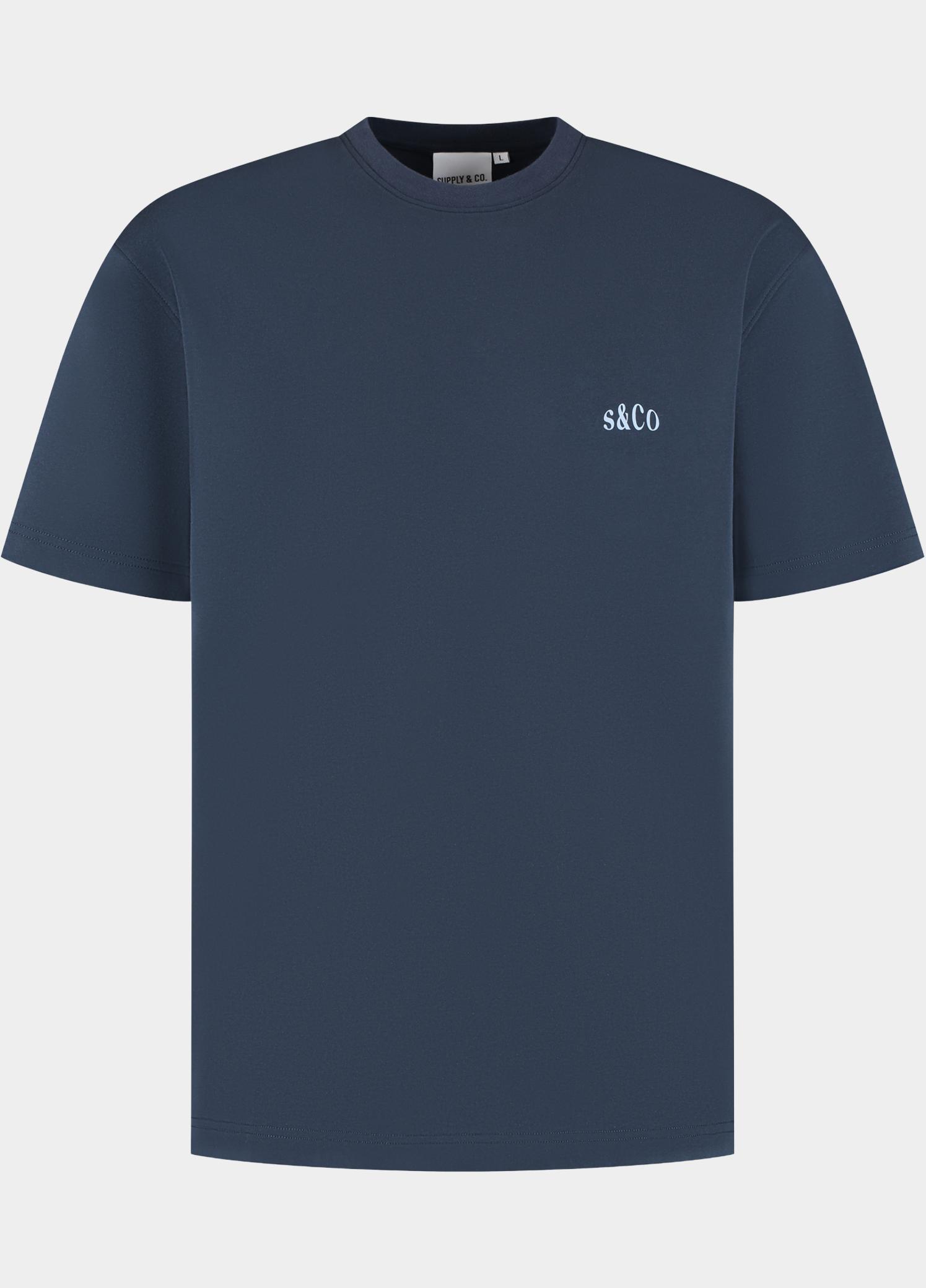 Supply & Co. T-shirt heren Blauw Trevor T-shirt With Backprint SCO26318TR04/4001