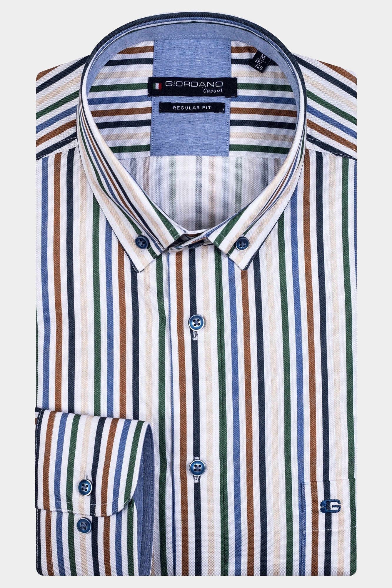 Giordano Casual hemd lange mouw Multi Ivy 327103/70