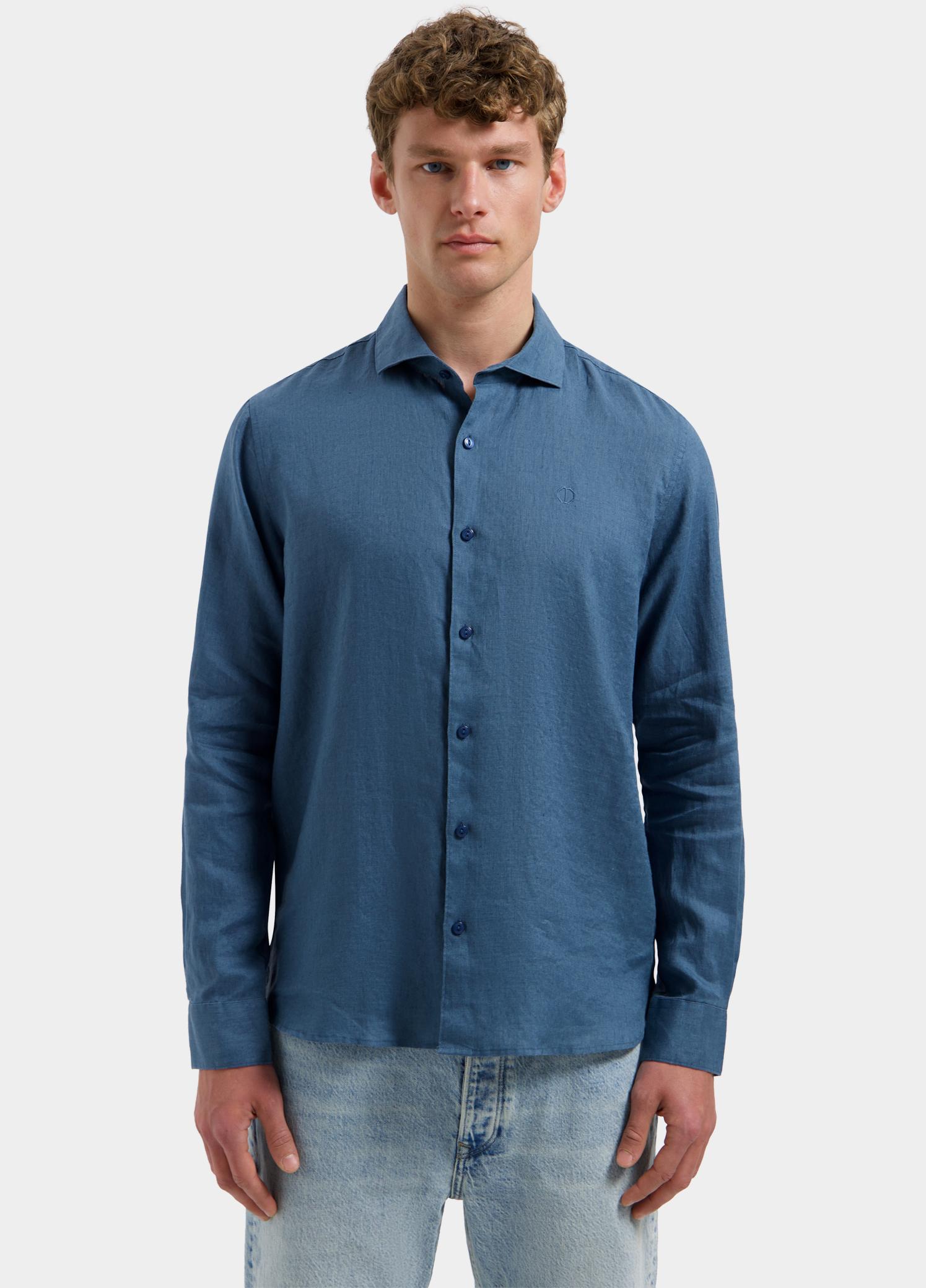 Dstrezzed overhemd korte mouw heren Blauw Jagger Shirt 303710/621