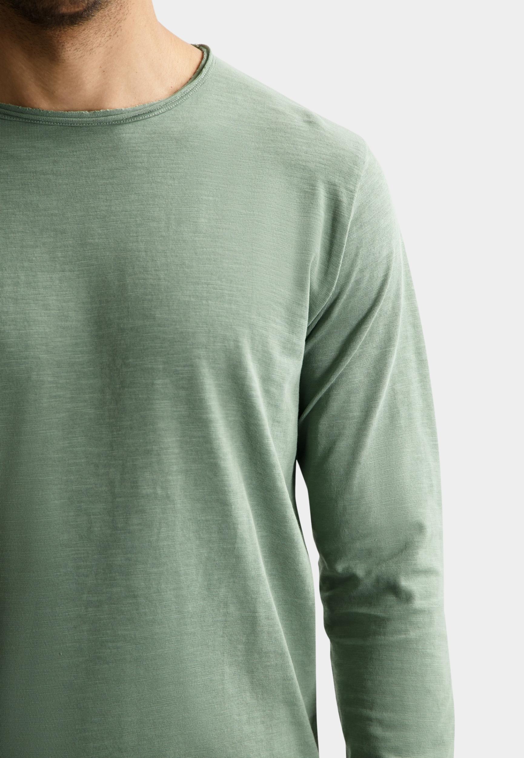 Dstrezzed T-shirt lange mouw Groen DS_Newman Crewneck 220030-AW25/544